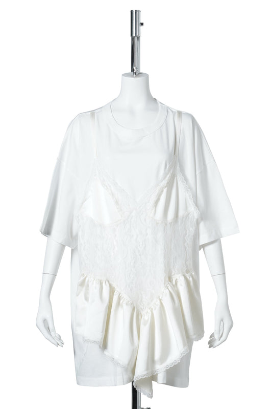 WOMEN TEDDY T SHIRT KNIT / WHITE