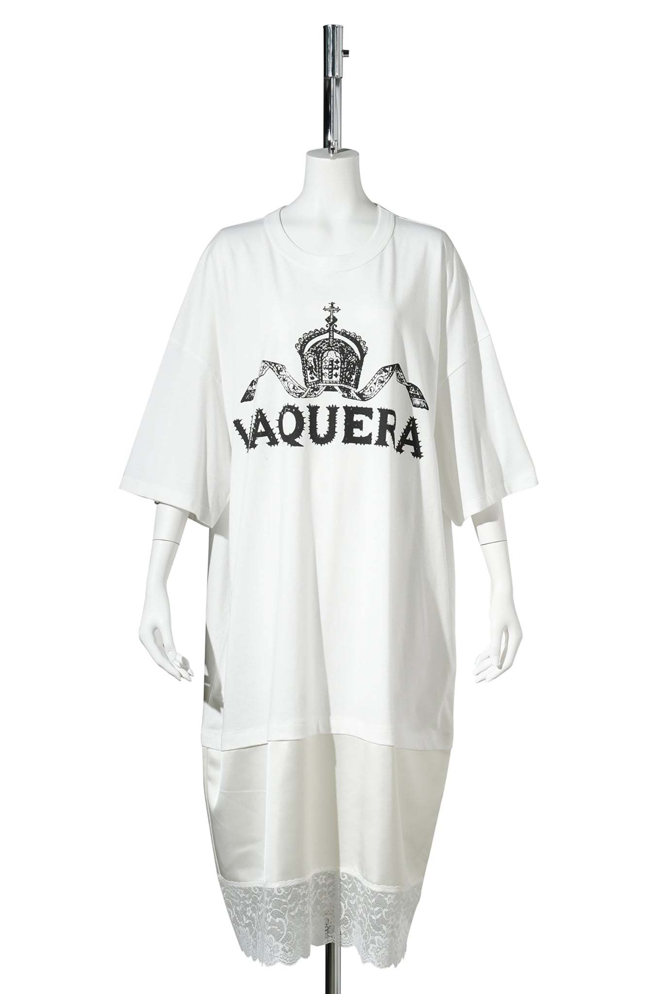 WOMEN SLIP TALL TEE KNIT / WHITE