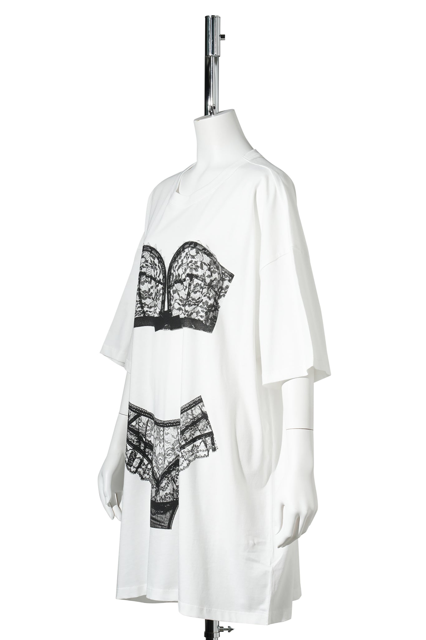 WOMEN TROMPE L'OEIL TALL TEE KNIT / WHITE