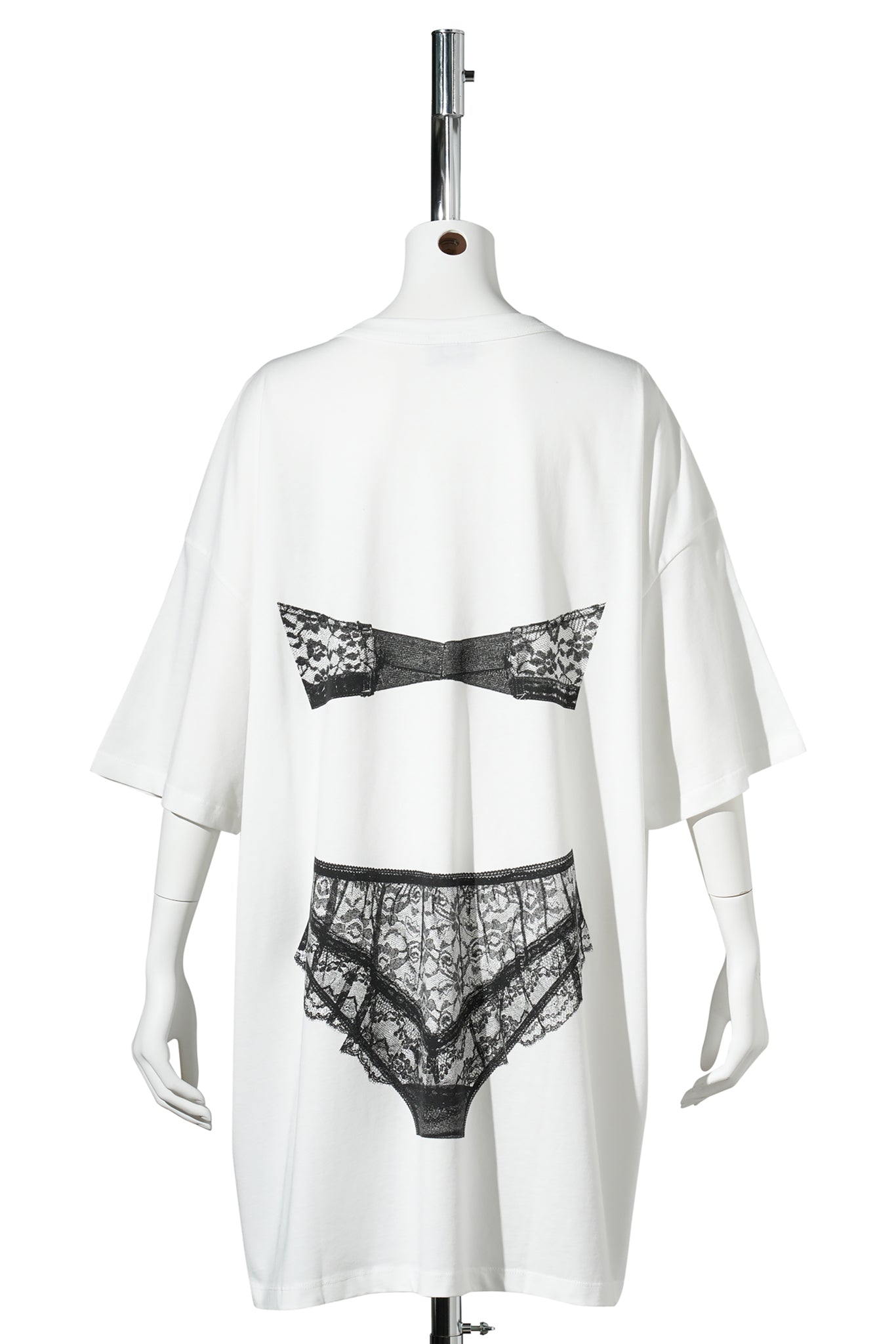 WOMEN TROMPE L'OEIL TALL TEE KNIT / WHITE