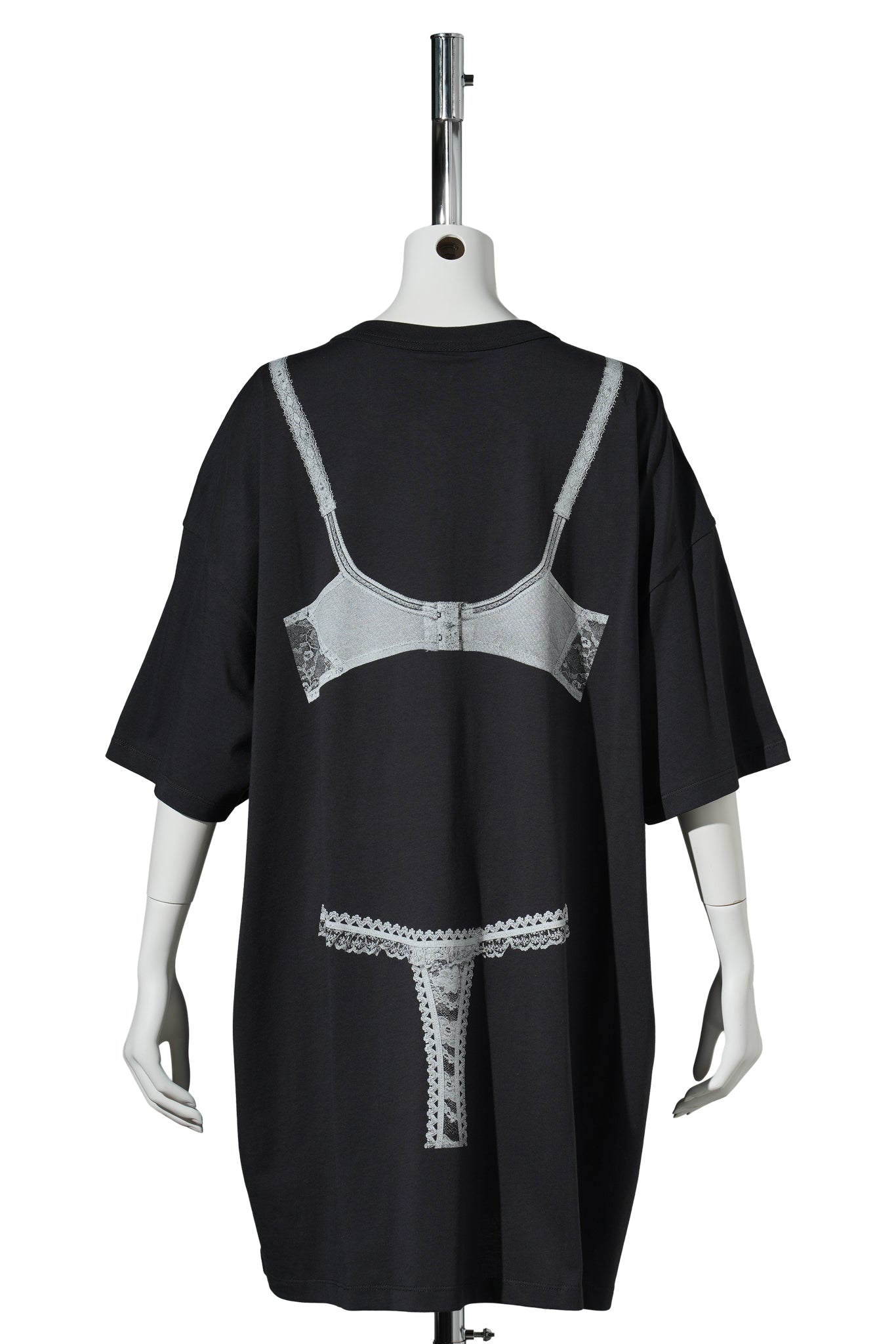 WOMEN TROMPE L'OEIL TALL TEE KNIT / WASHED BLACK