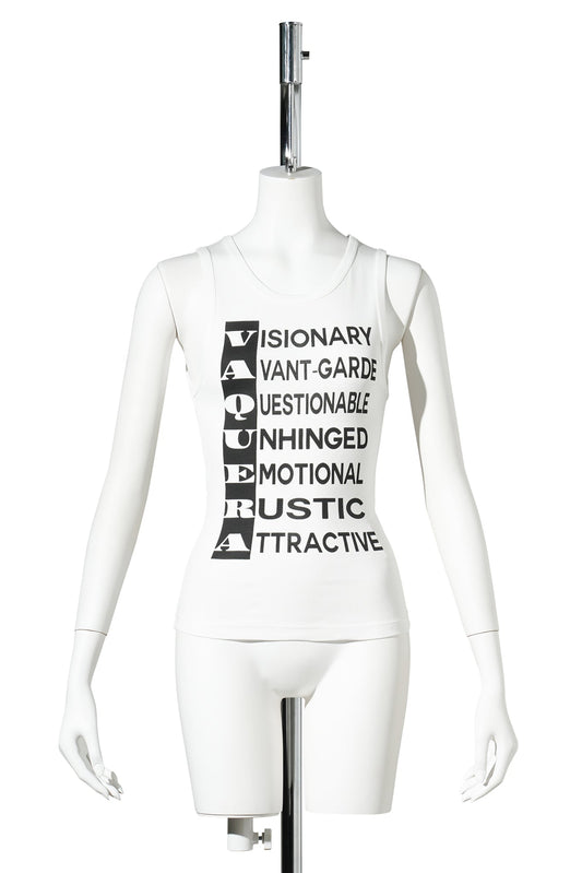 WOMEN ANAGRAM TANK TOP KNIT / WHITE