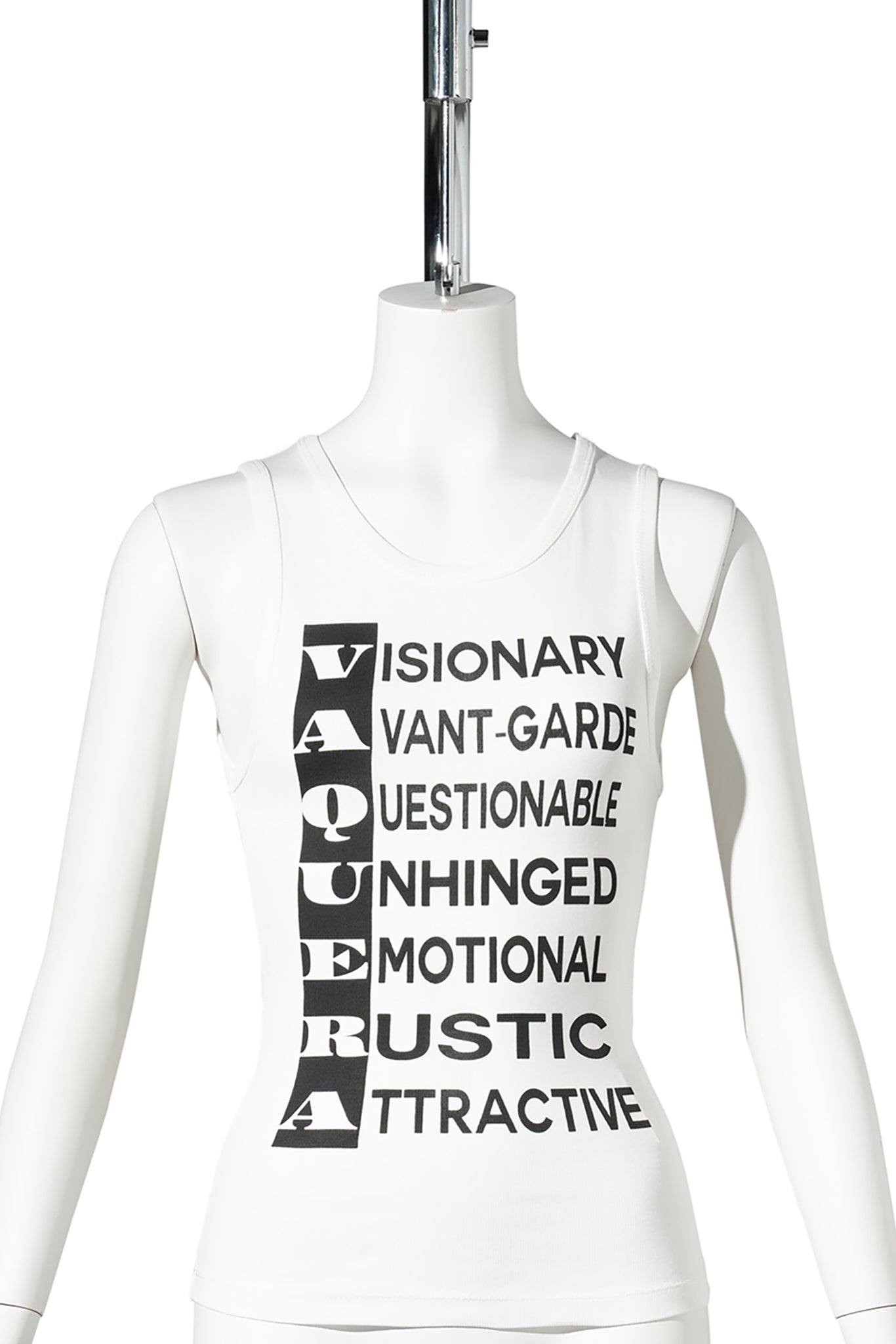 WOMEN ANAGRAM TANK TOP KNIT / WHITE