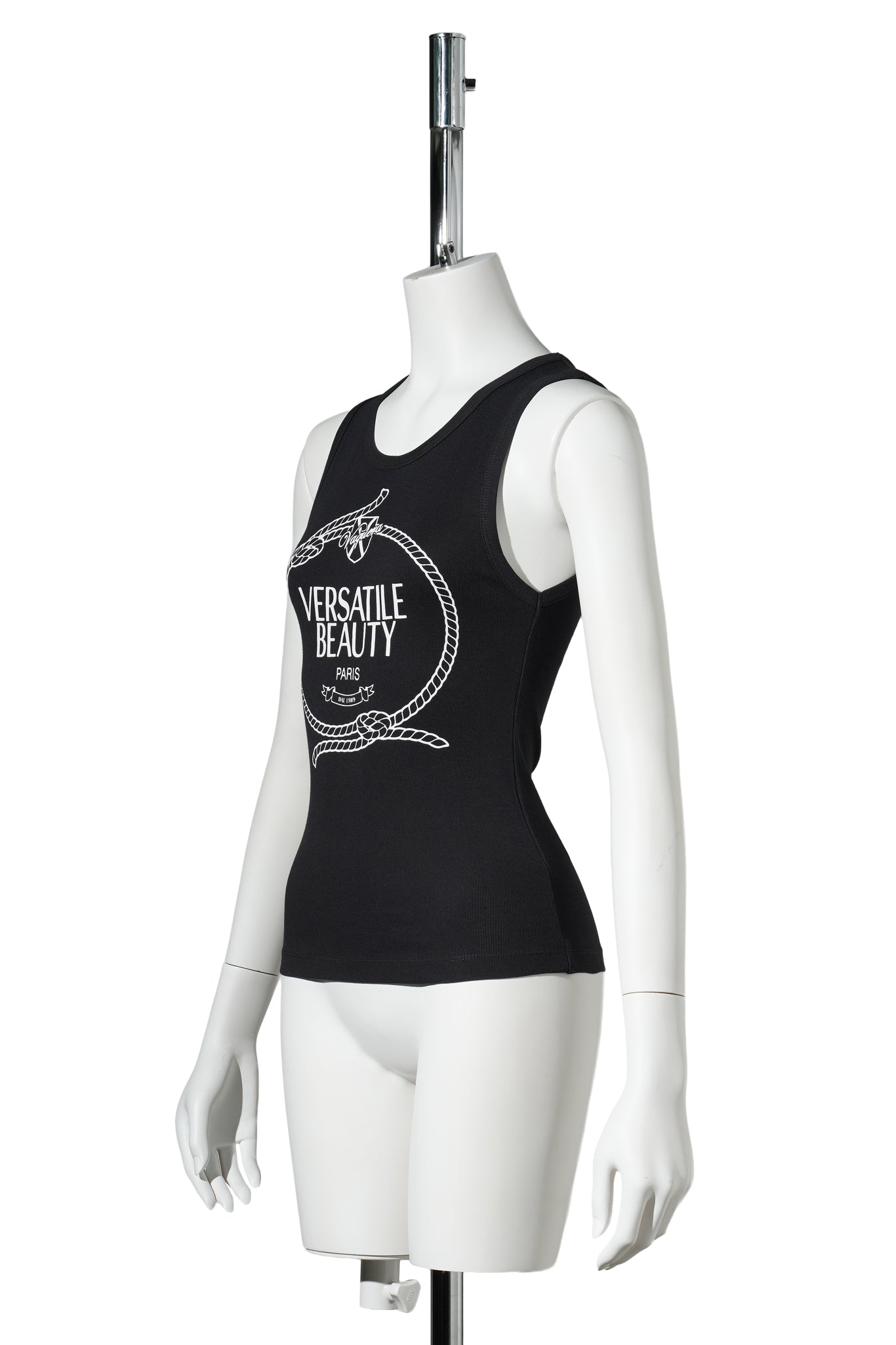 WOMEN VERSATILE BEAUTY TANK TOP KNIT / BLACK