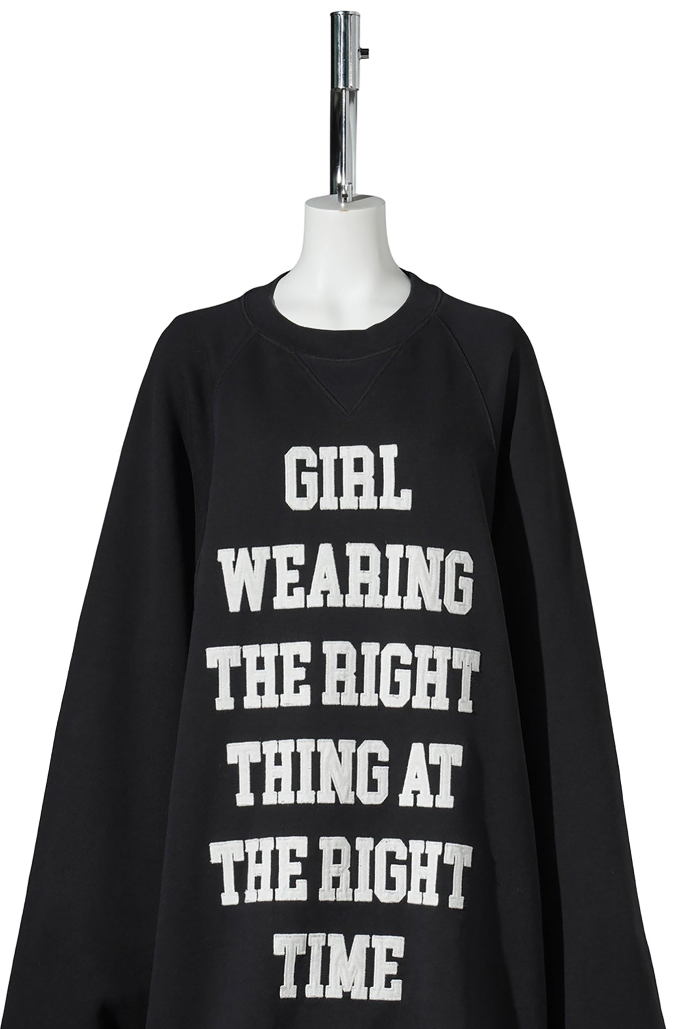 WOMEN OVERSIZED SWEATSHIRT KNIT / BLACK