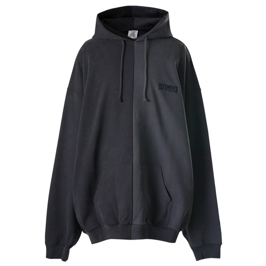 SPLIT CUT-UP HOODIE / BLACK