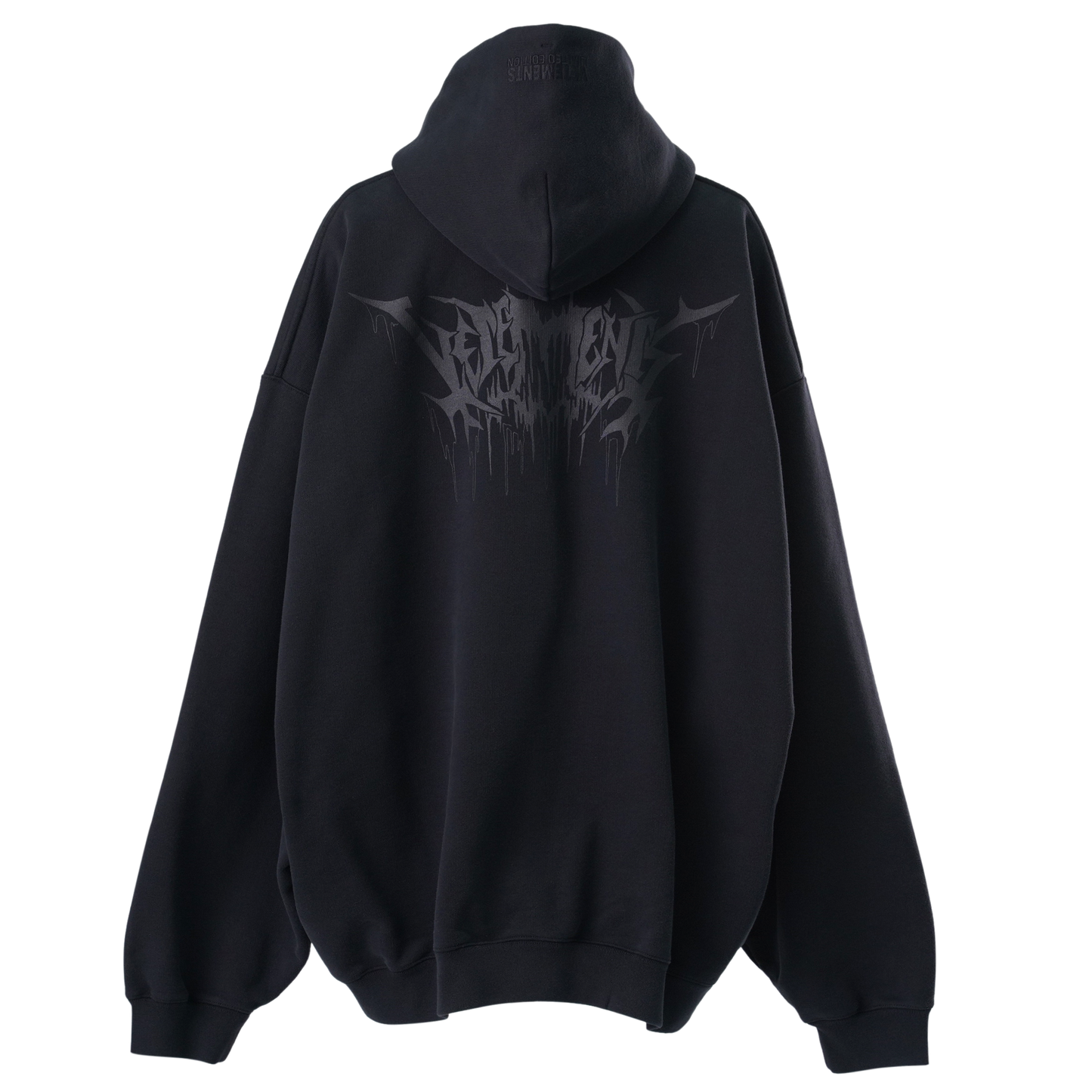 BLACK SKULL METAL HOODIE / BLACK