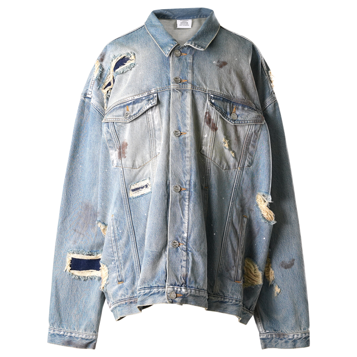 TRASHED DENIM JACKET / DISTRESSED