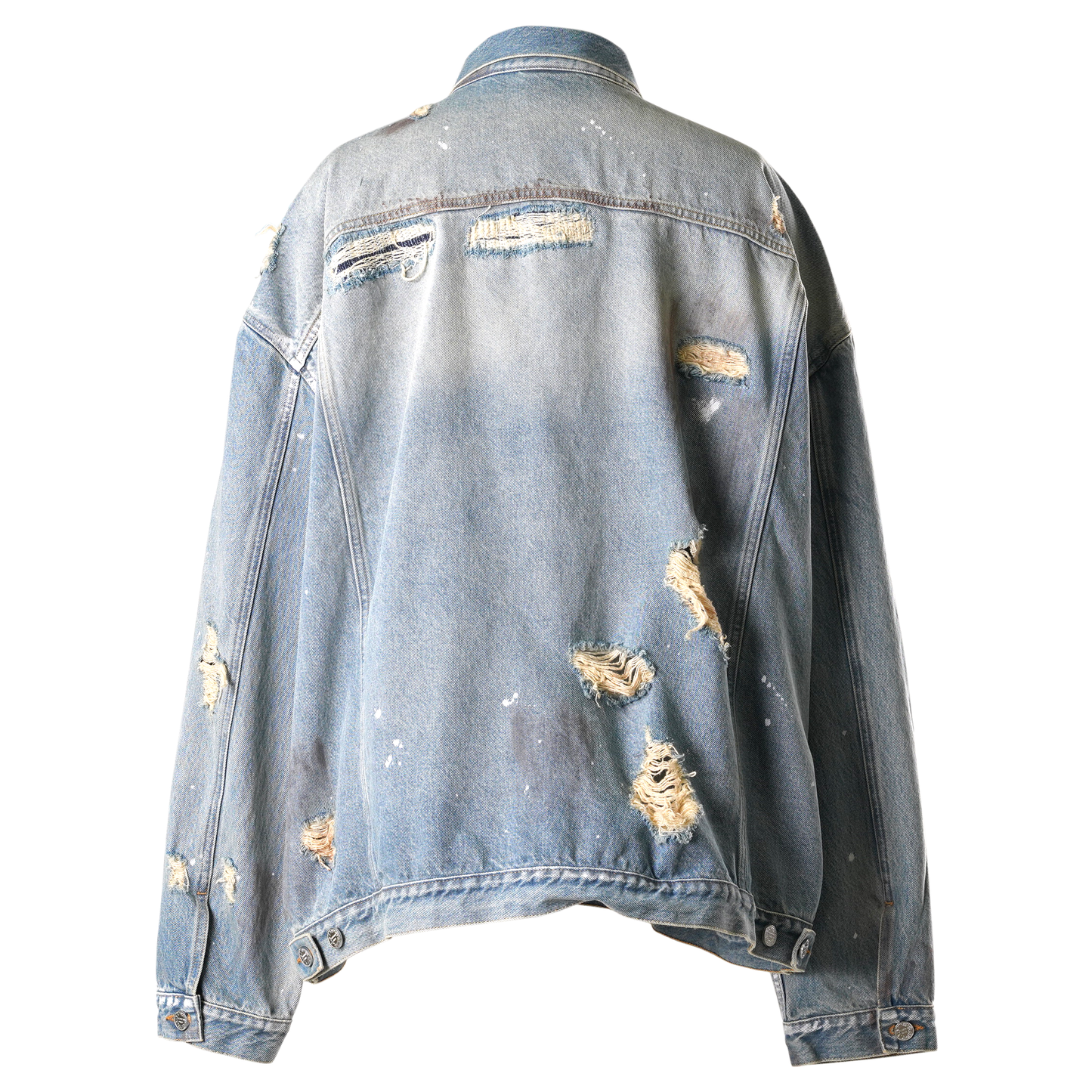 TRASHED DENIM JACKET / DISTRESSED