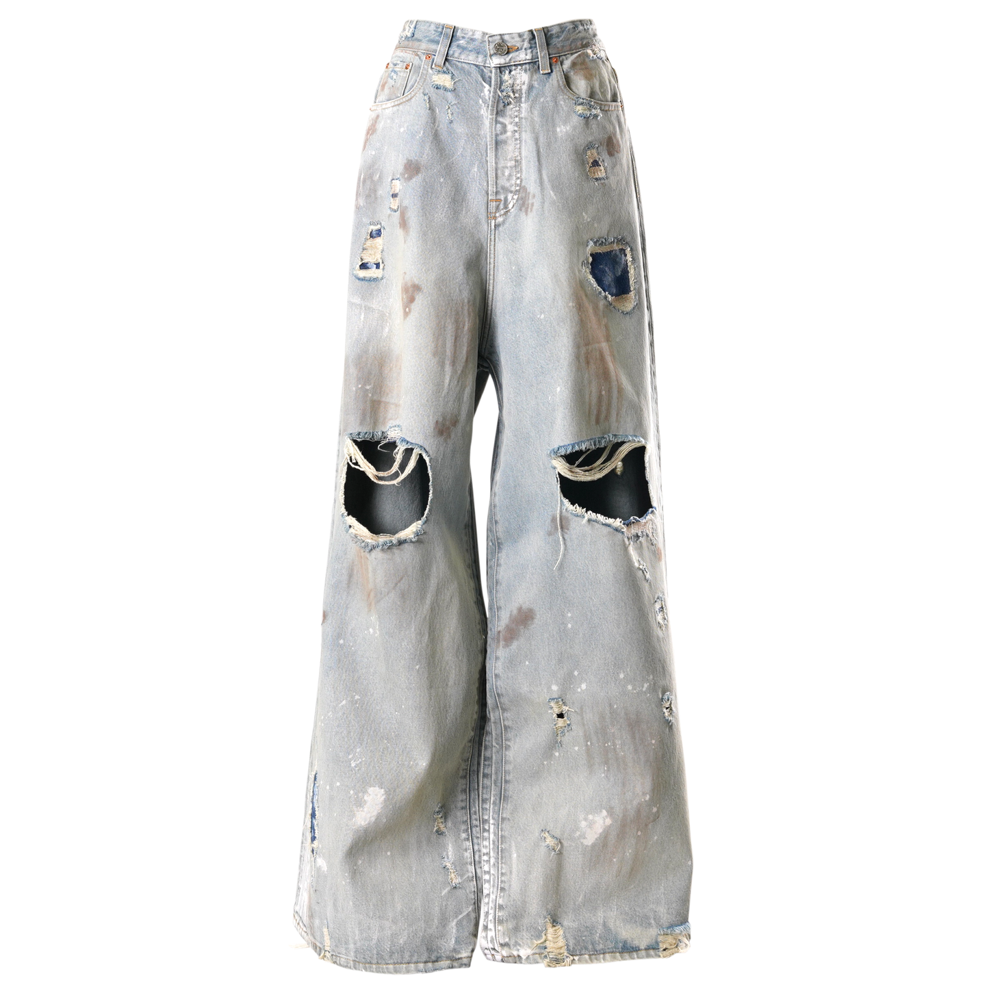 TRASHED BIG SHAPE JEANS / DISTRESSED