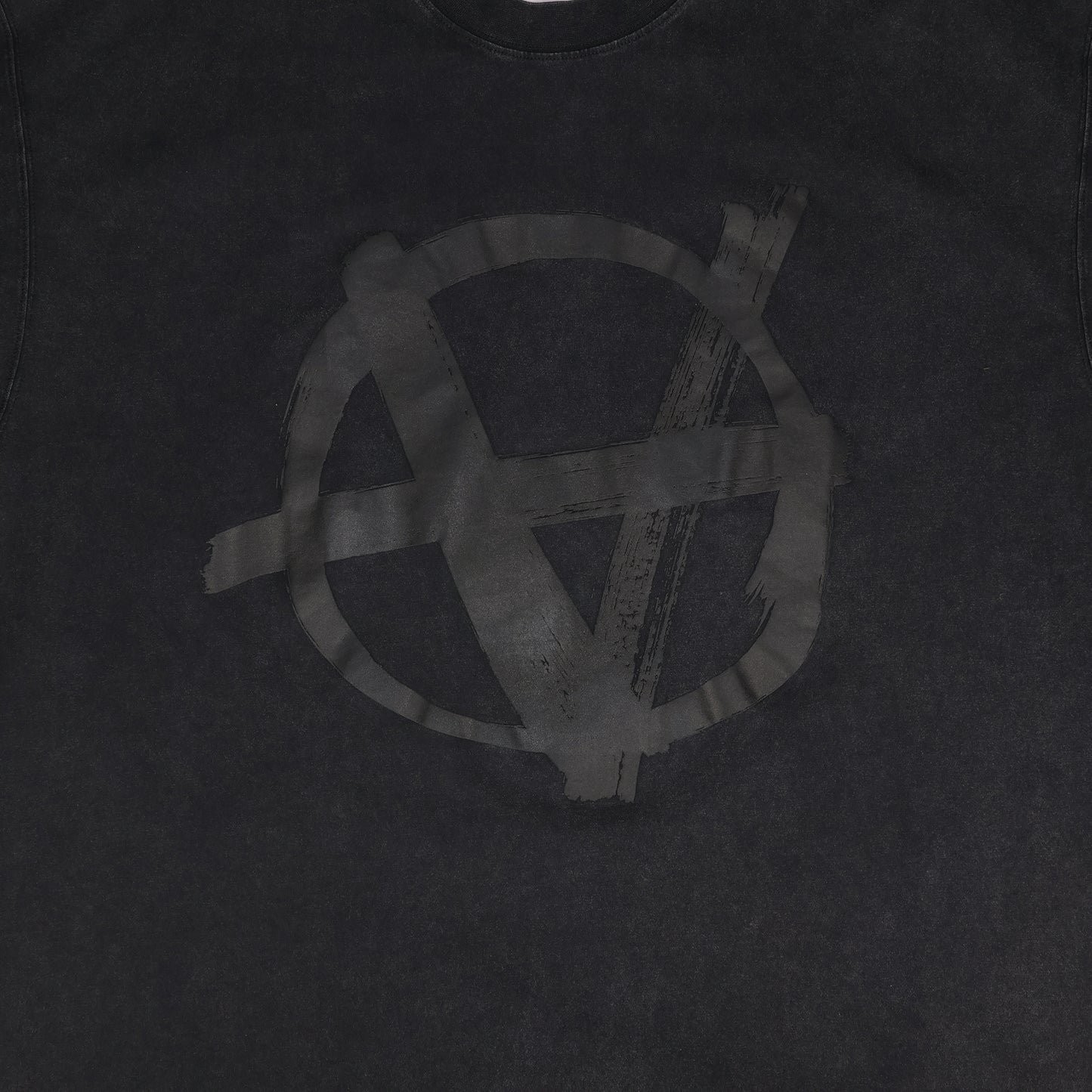 DOUBLE ANARCHY T-SHIRT / WASHED BLACK