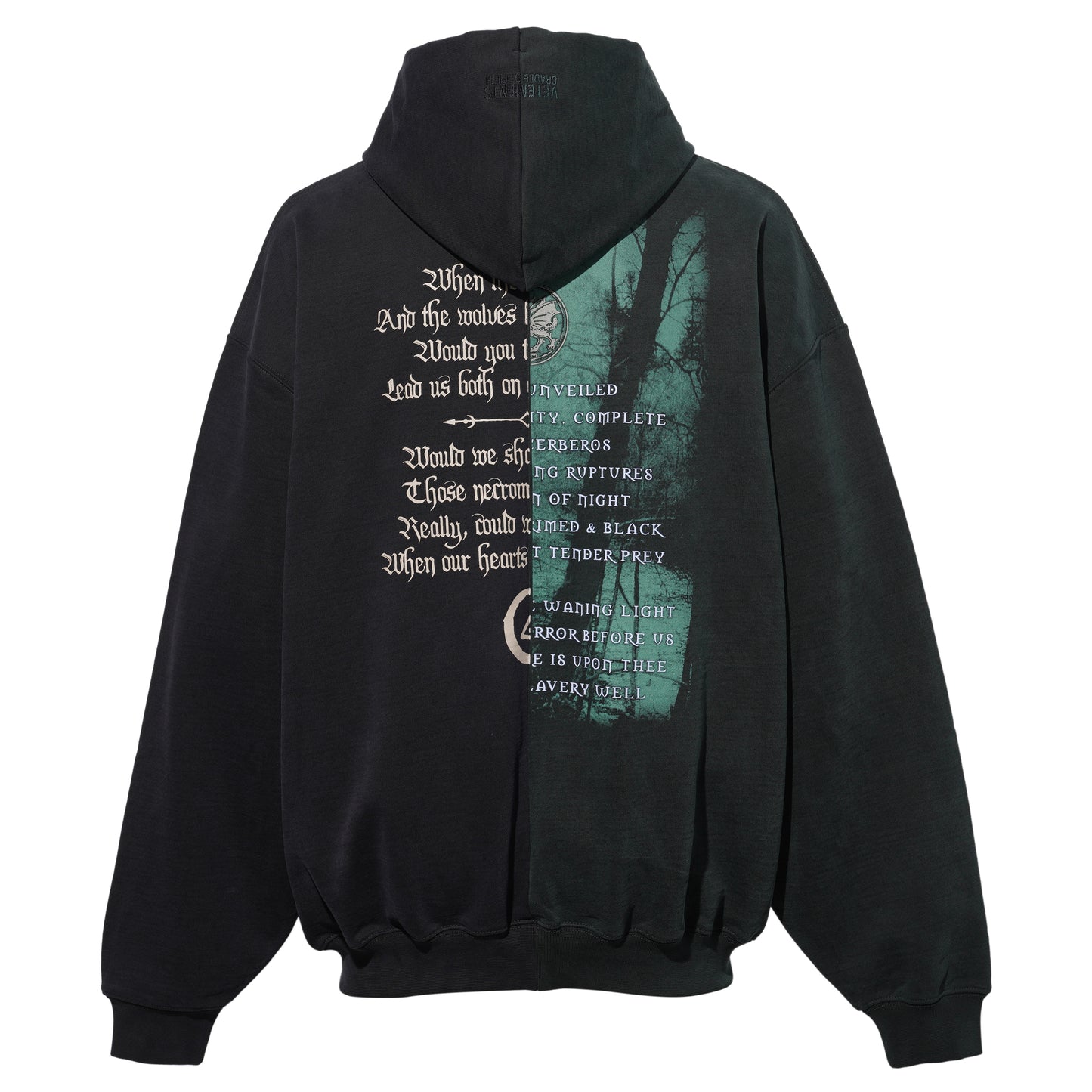 COF CUT-UP OVERSIZED HOODIE / GREEN/BLUE