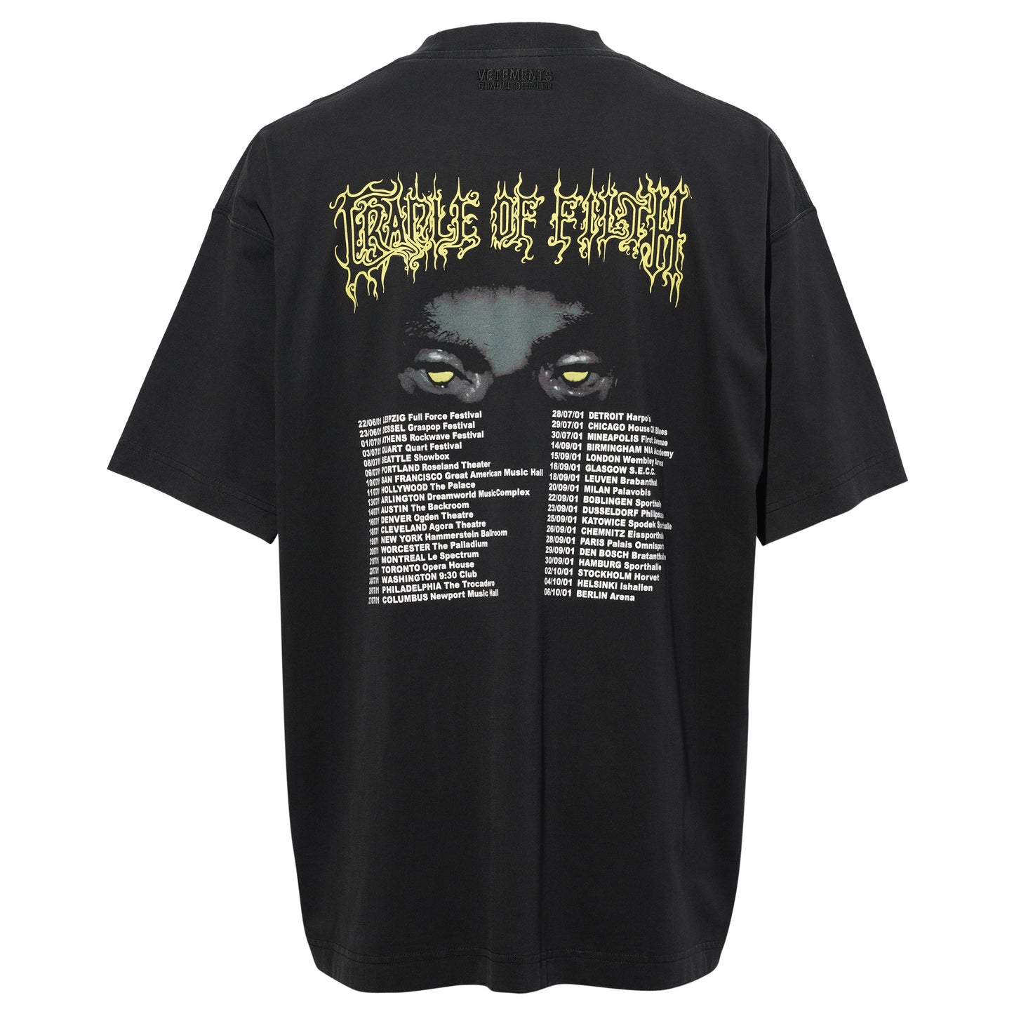 COF PANDAEMONAEON OVERSIZED T-SHIRT / WASHED BLACK