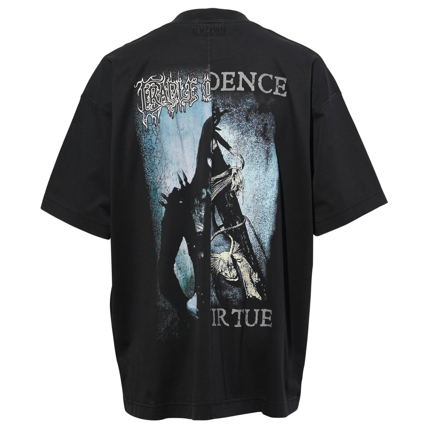 COF CUT-UP OVERSIZED T-SHIRT / BLACK/BLACK