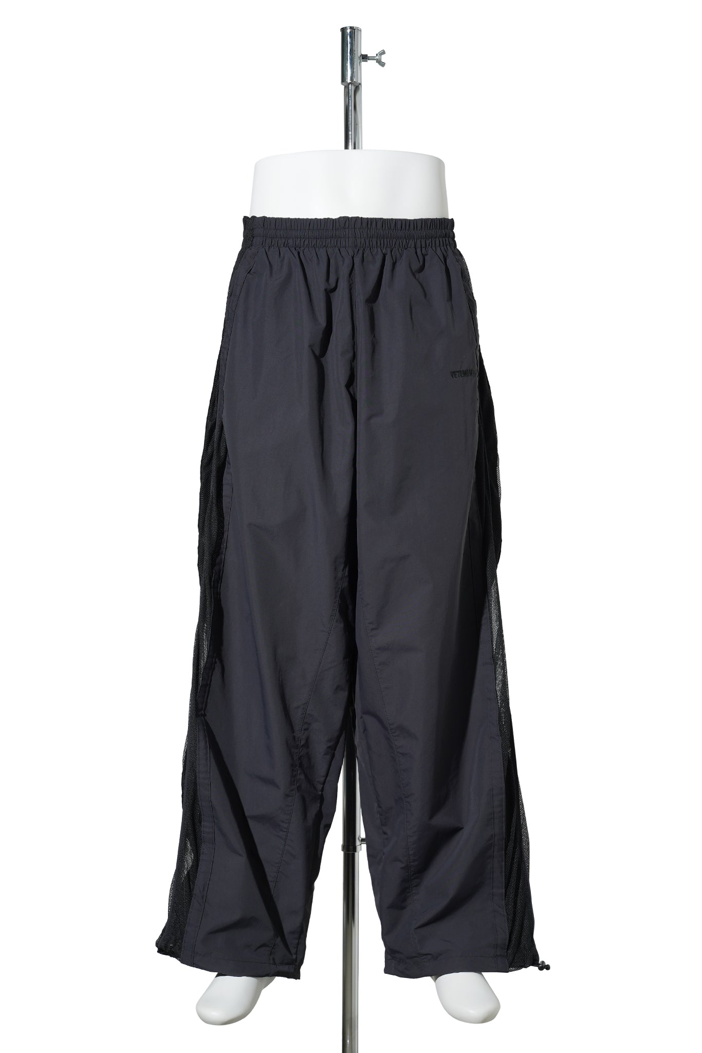 50/50 MESH PANNEL TRACKSUIT PANTS / NYLON BLACK