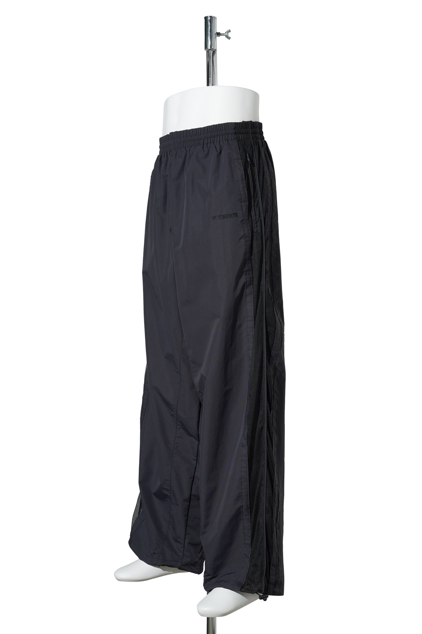 50/50 MESH PANNEL TRACKSUIT PANTS / NYLON BLACK