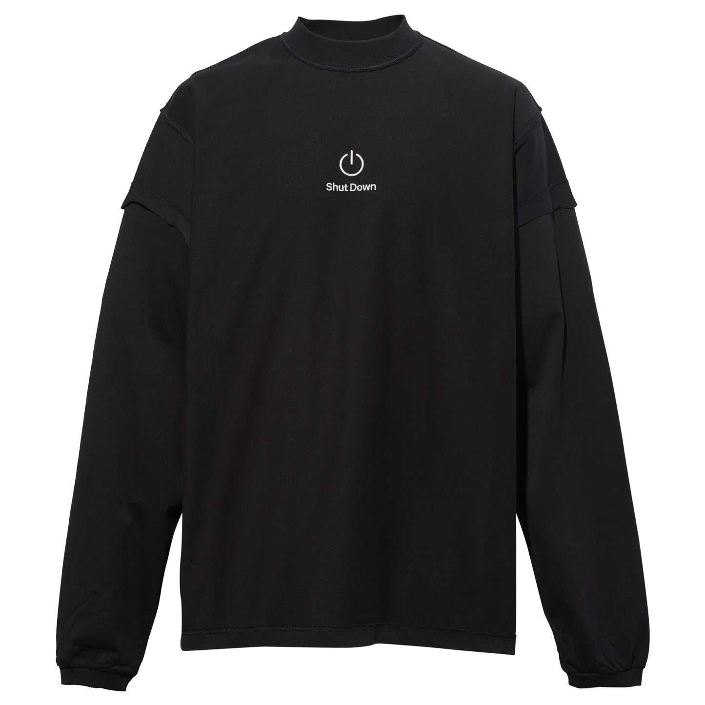 SHUT DOWN EMBROIDERED REWORKED LONGSLEEVE / BLACK
