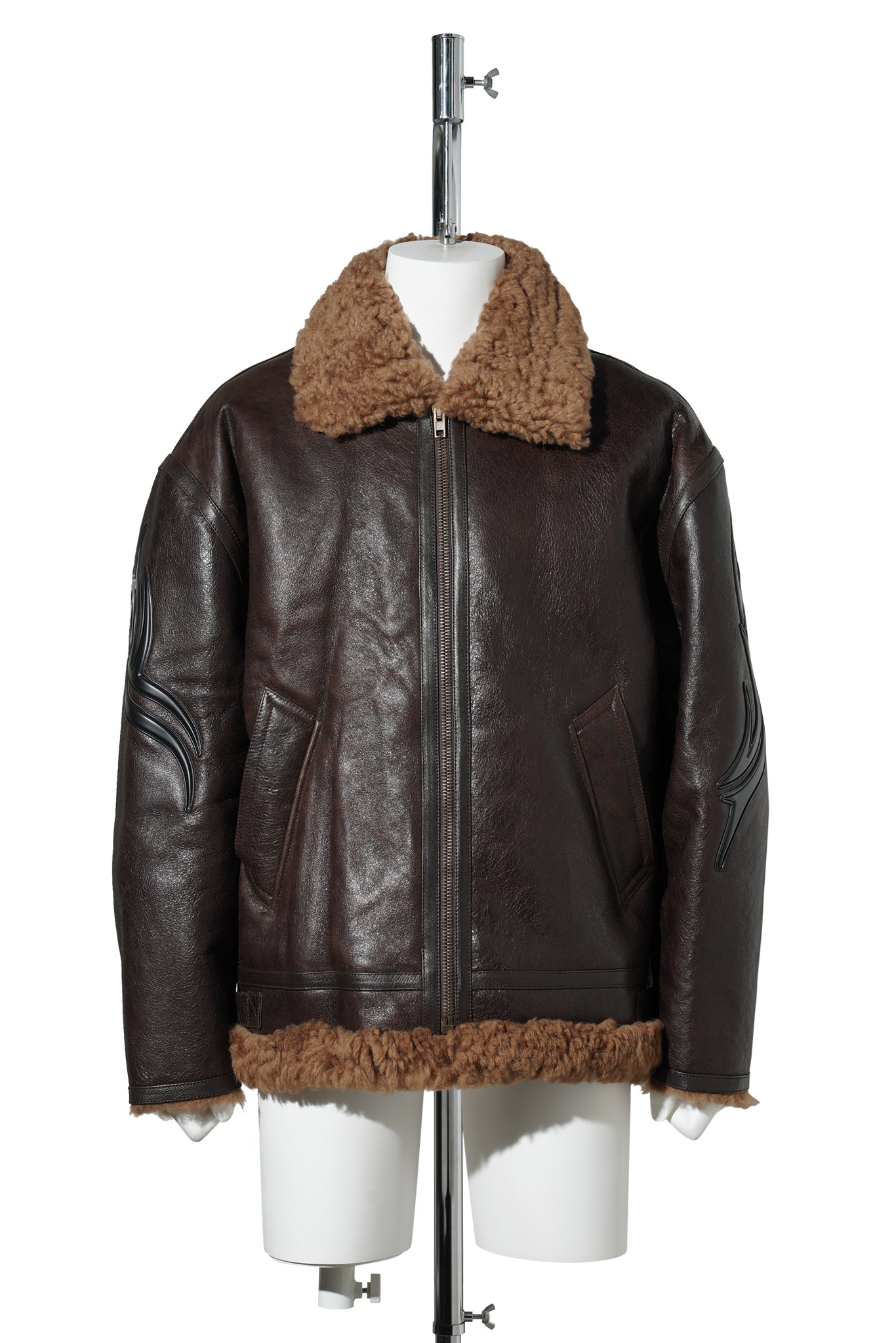 TRIBAL SHEARLING JACKET / SHEARLING BROWN