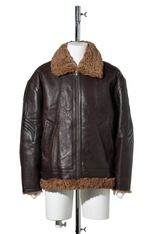 TRIBAL SHEARLING JACKET / SHEARLING BROWN
