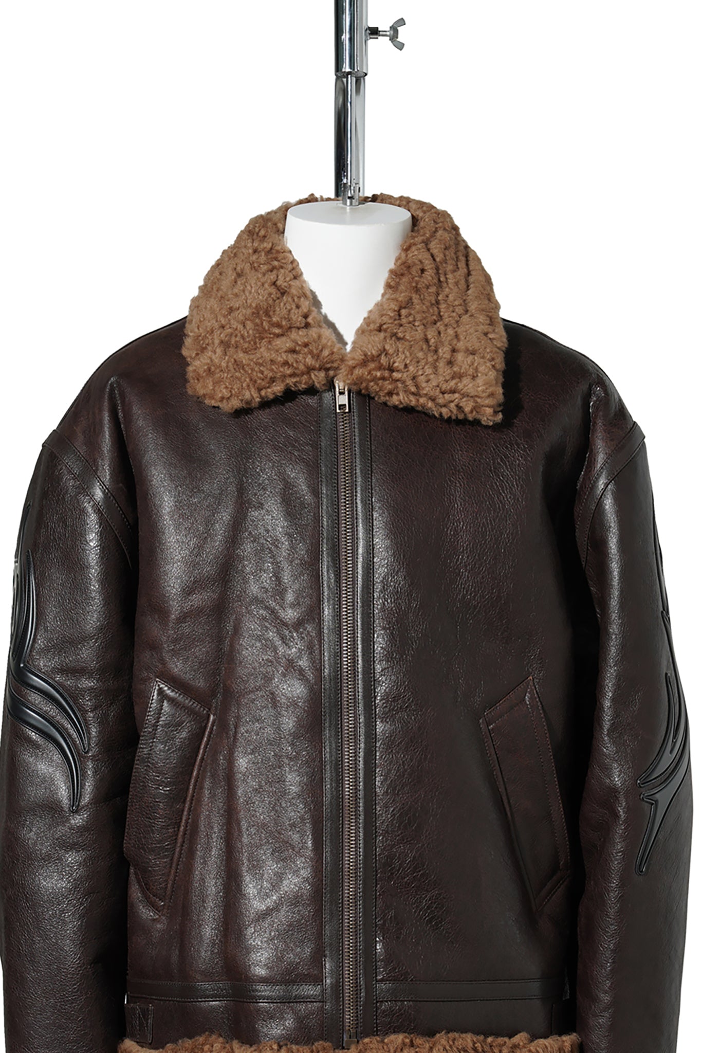 TRIBAL SHEARLING JACKET / SHEARLING BROWN