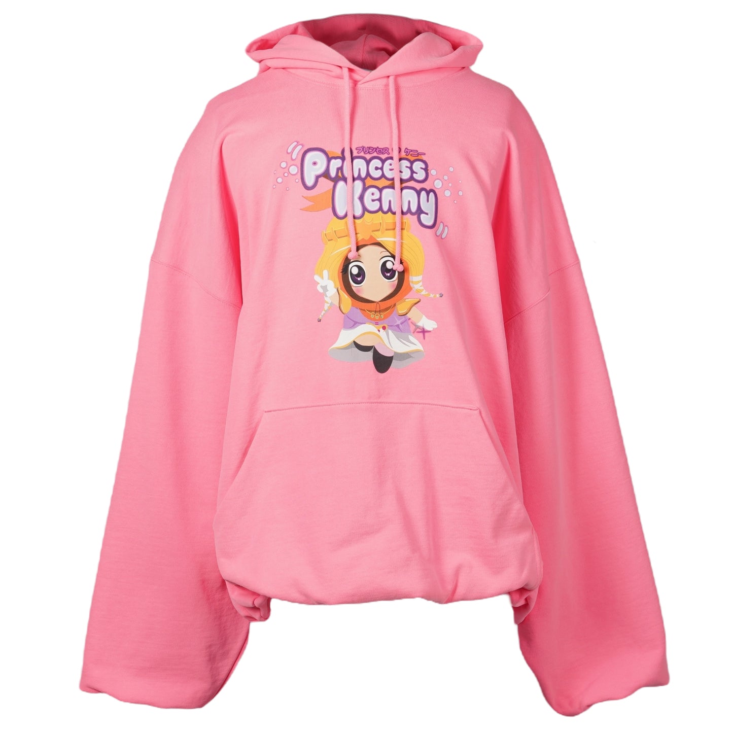 PRINCESS KENNY CROPPED BOXY HOODIE / HOT PINK