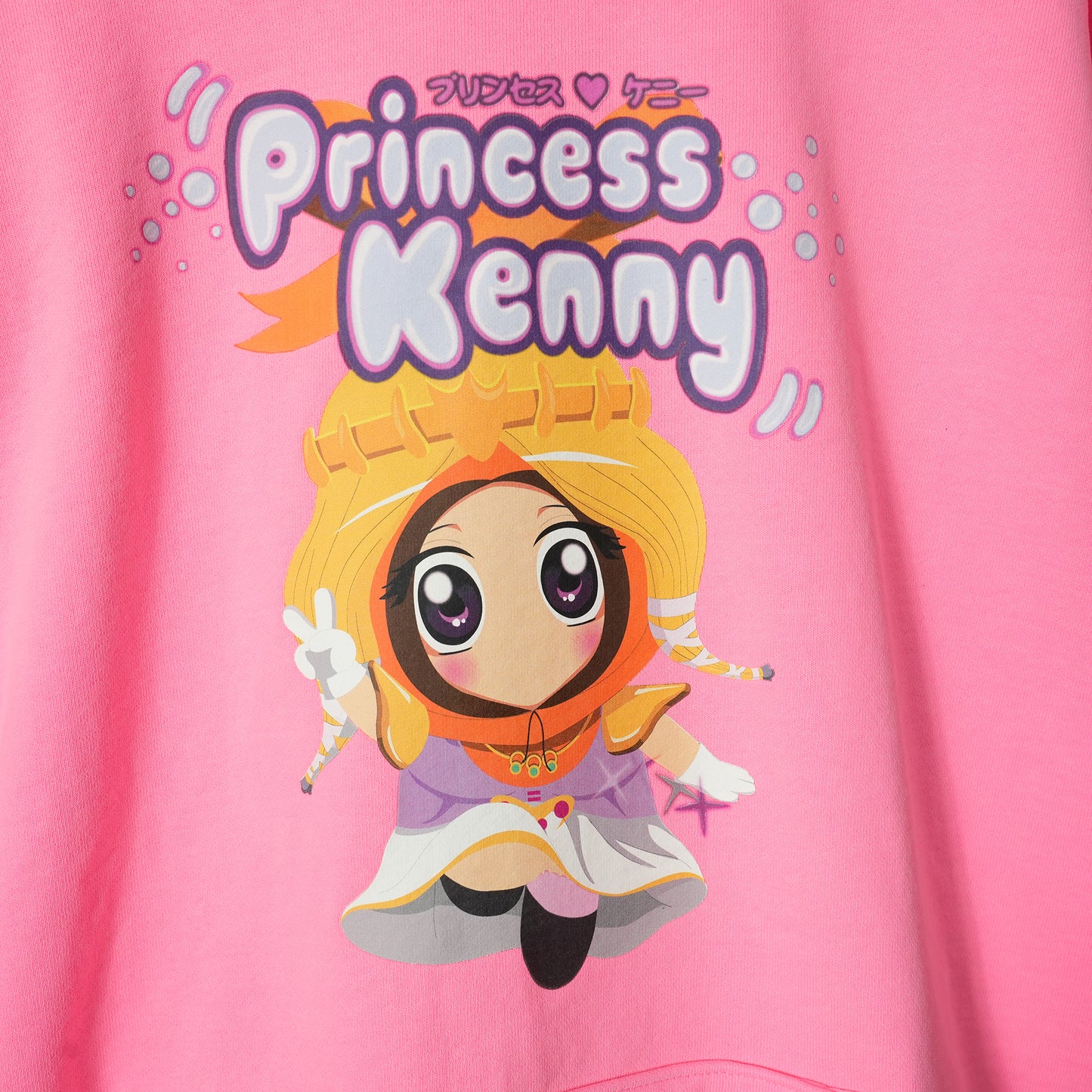 PRINCESS KENNY CROPPED BOXY HOODIE / HOT PINK