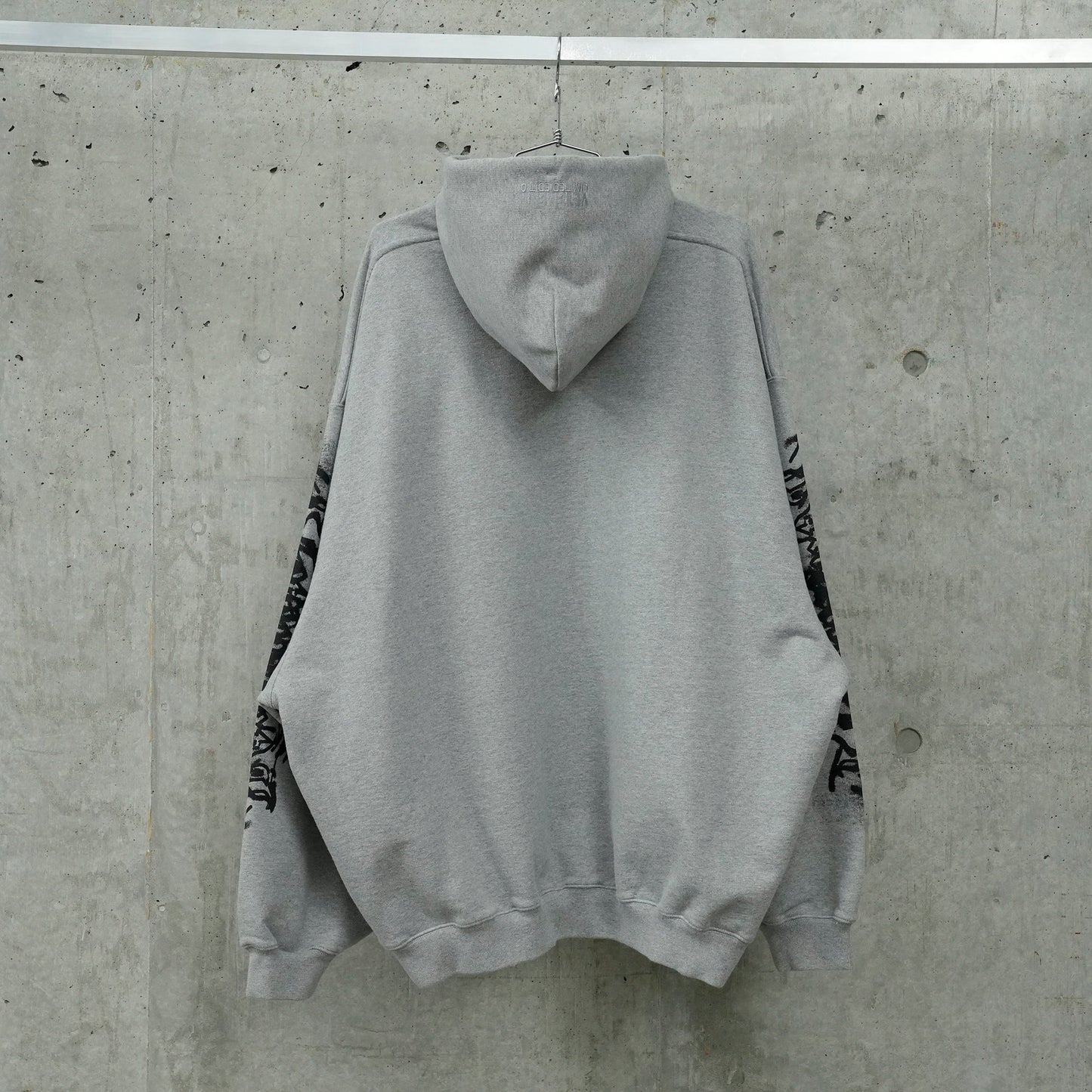 GOTH OVERSIZED HOODIE / GREY MELANGE