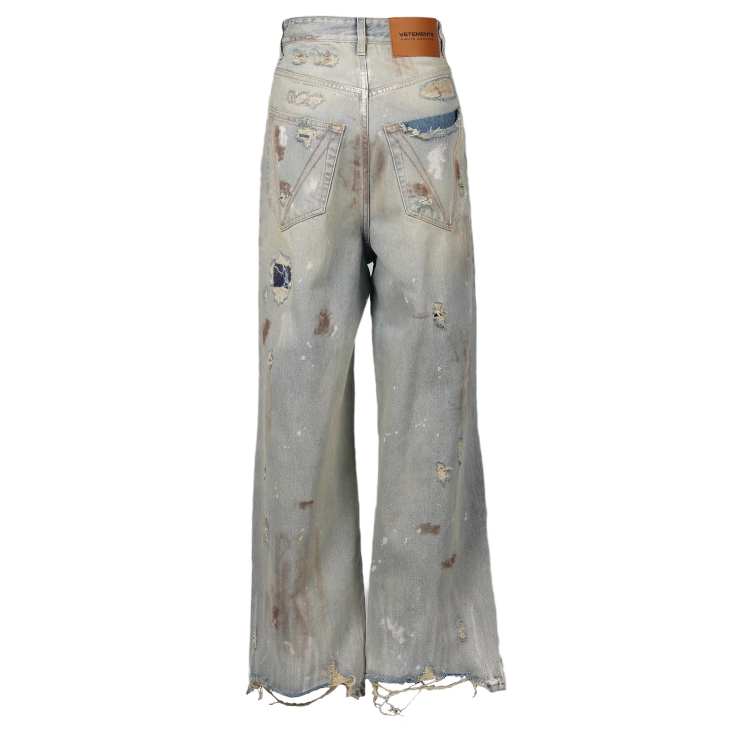 TRASHED BAGGY JEANS / LIGHT BLUE