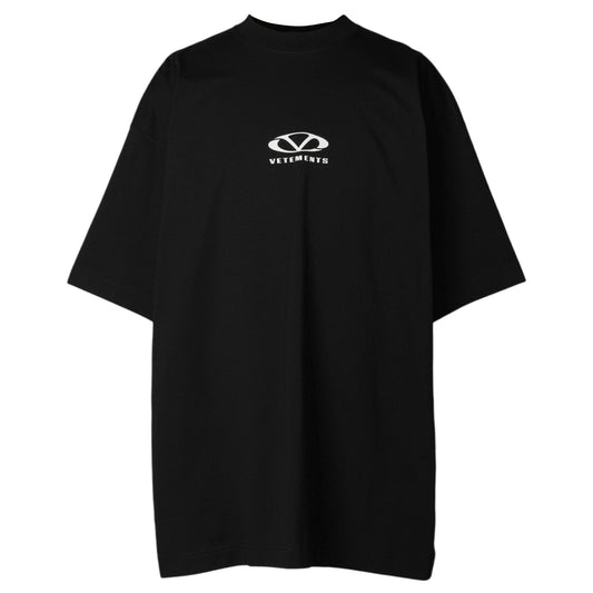 OVAL LOGO OVERSIZED T-SHIRT / BLACK/WHITE