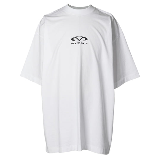 OVAL LOGO OVERSIZED T-SHIRT / WHITE