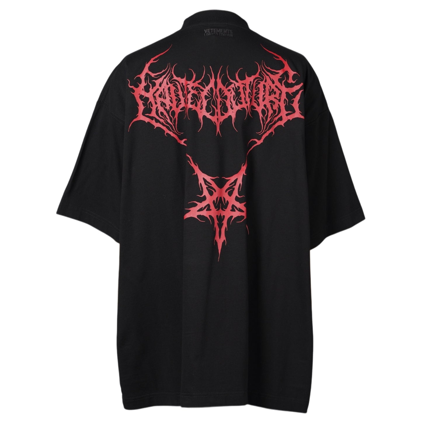 DEATH METAL OVERSIZED T-SHIRT / BLACK/RED