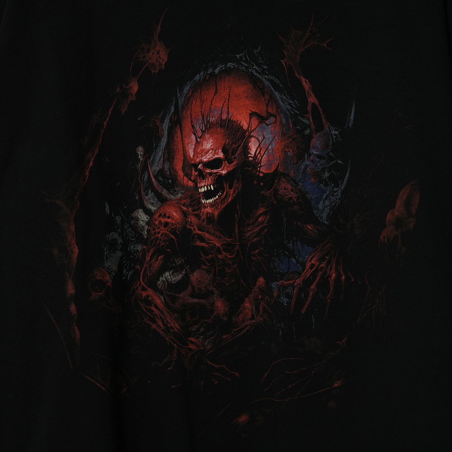 DEATH METAL OVERSIZED T-SHIRT / BLACK/RED