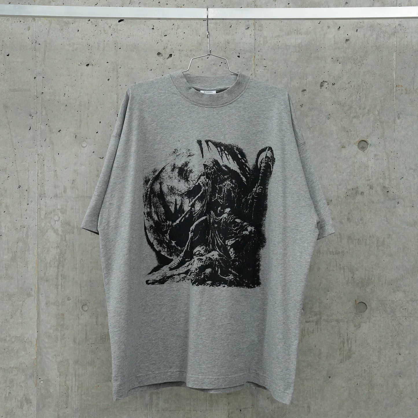 GOTH OVERSIZED T-SHIRT / GREY MELANGE