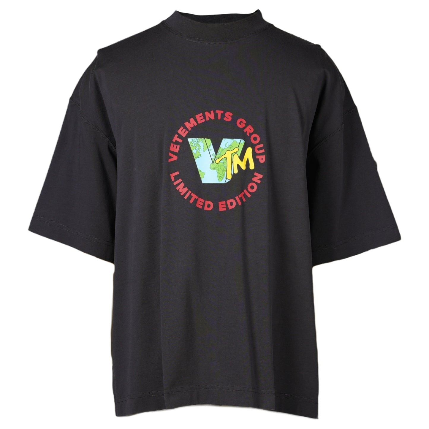 VTM WORLD CROPPED BOXY T-SHIRT / NAVY