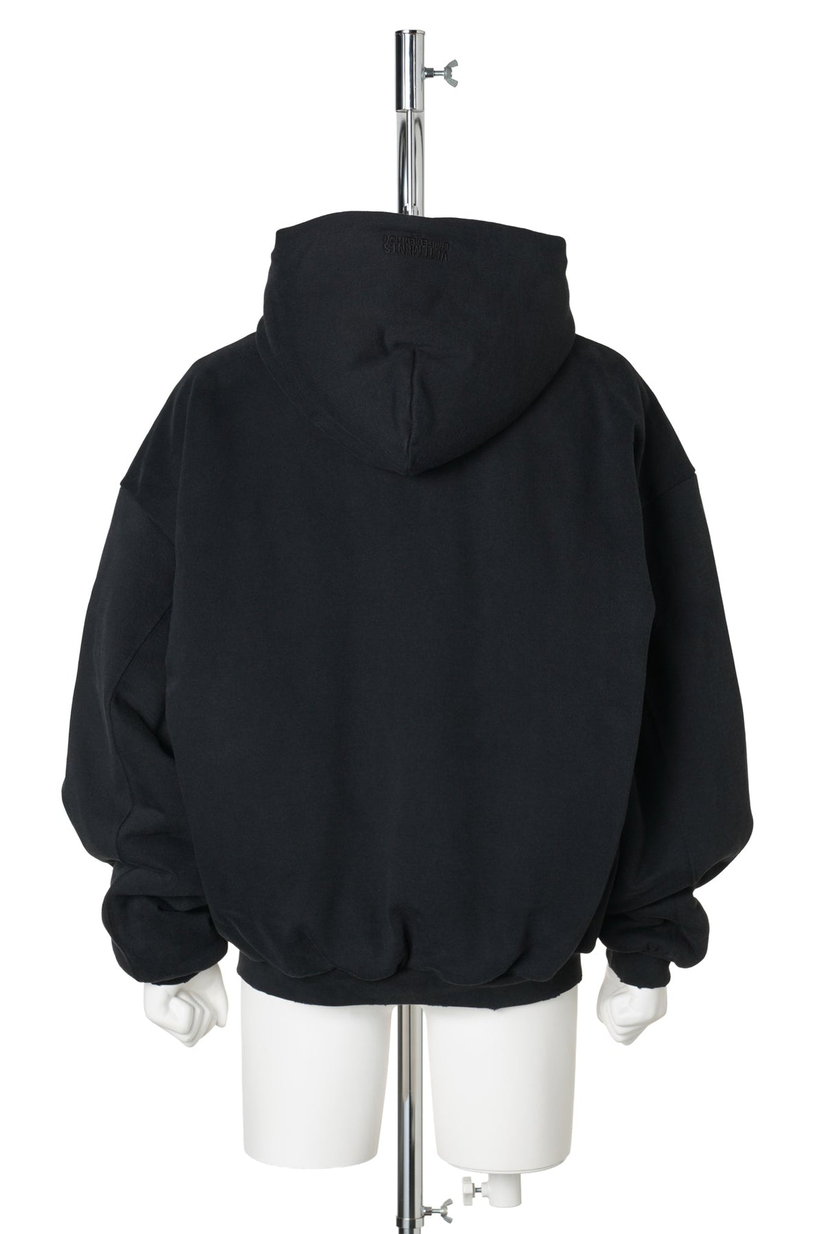 PUFFED ZIP-UP HOODIE / WASHED BLACK