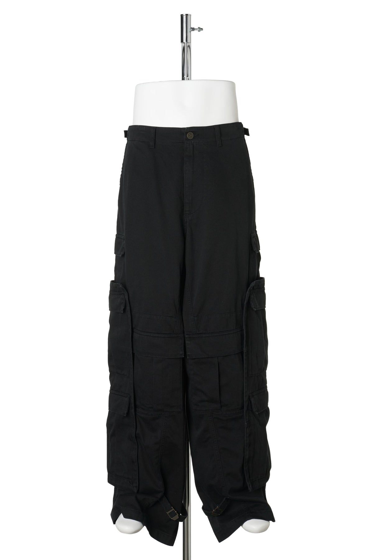 MERGED CARGO PANTS / BLACK