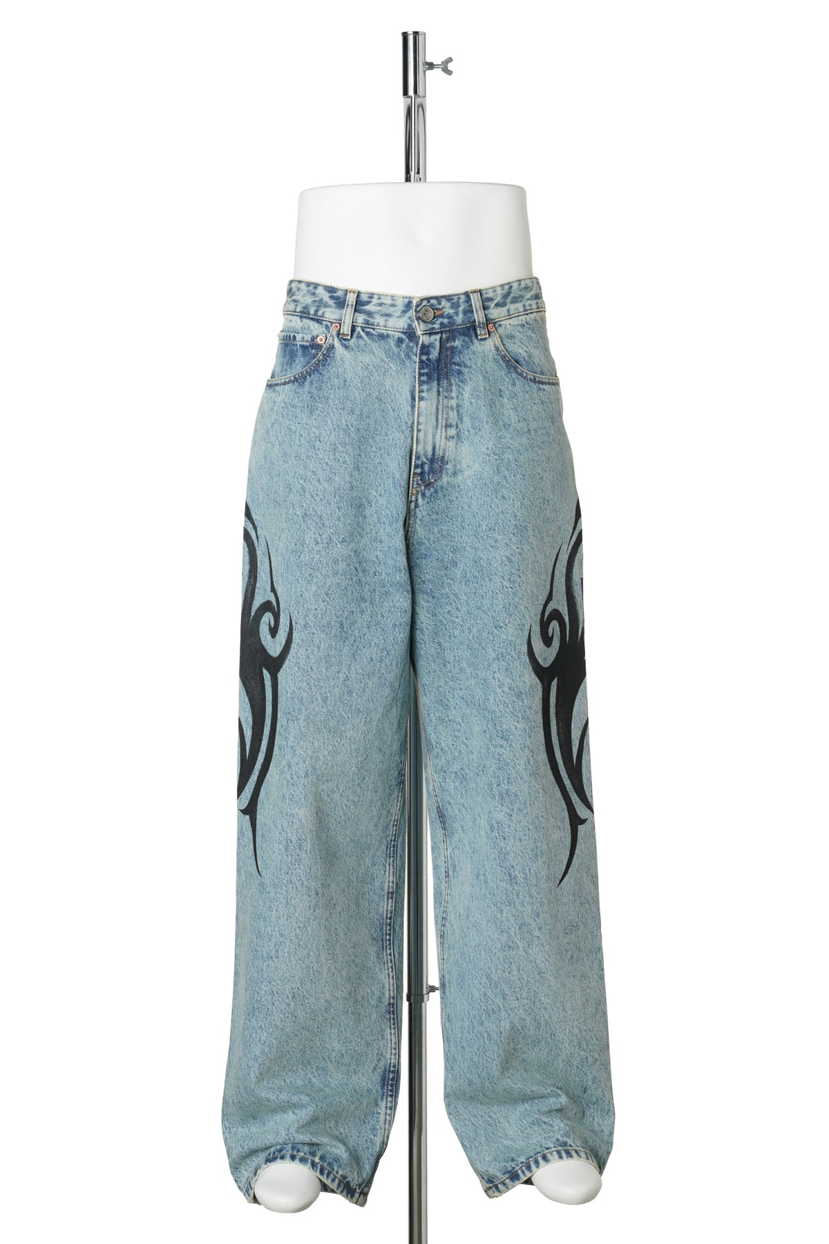 GRAFFITI TRIBAL BAGGY JEANS / VINTAGE BLUE