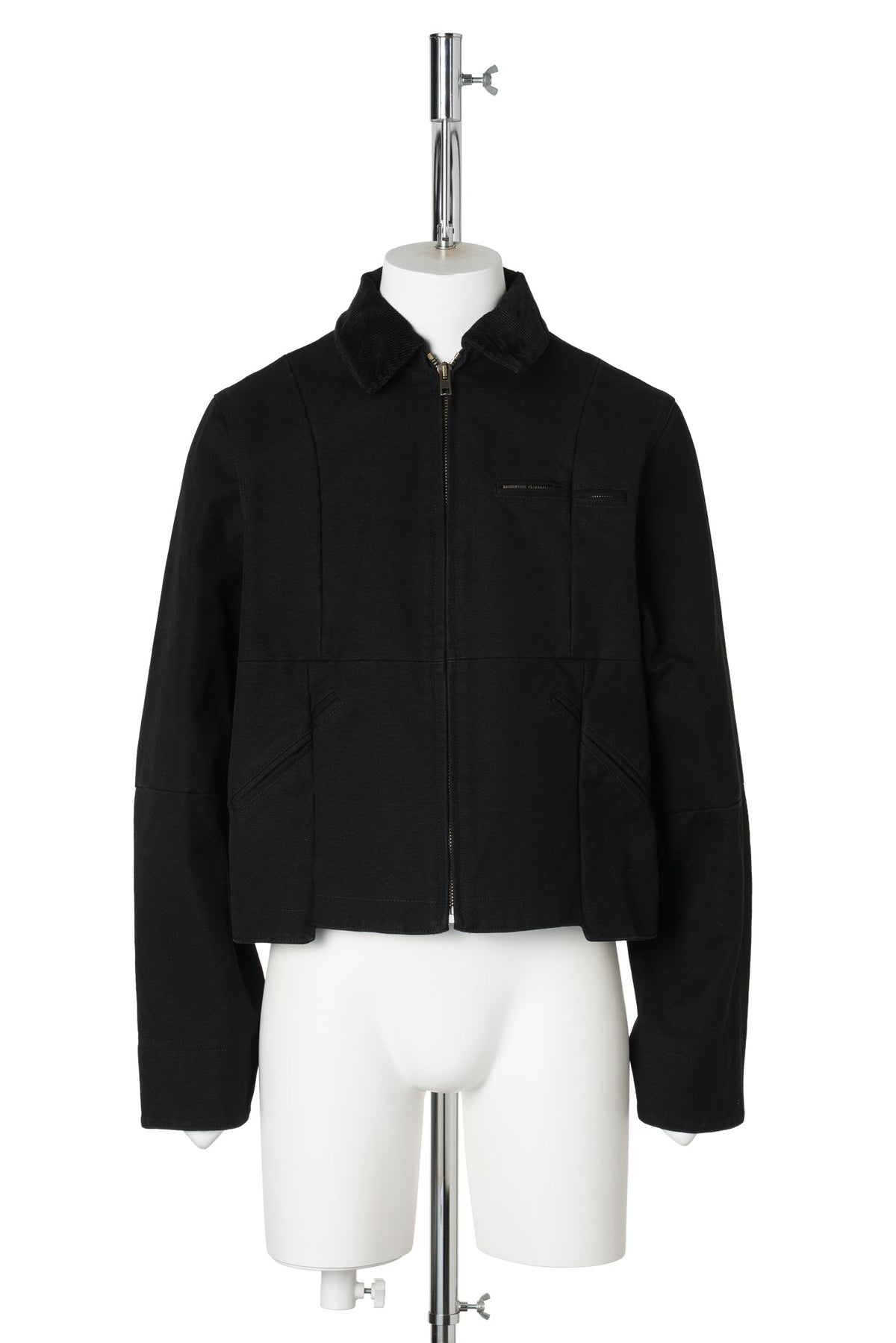 CUT-UP WORKWEAR JACKET / BLACK