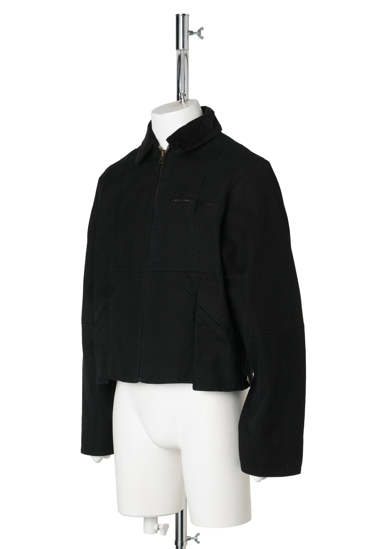 CUT-UP WORKWEAR JACKET / BLACK