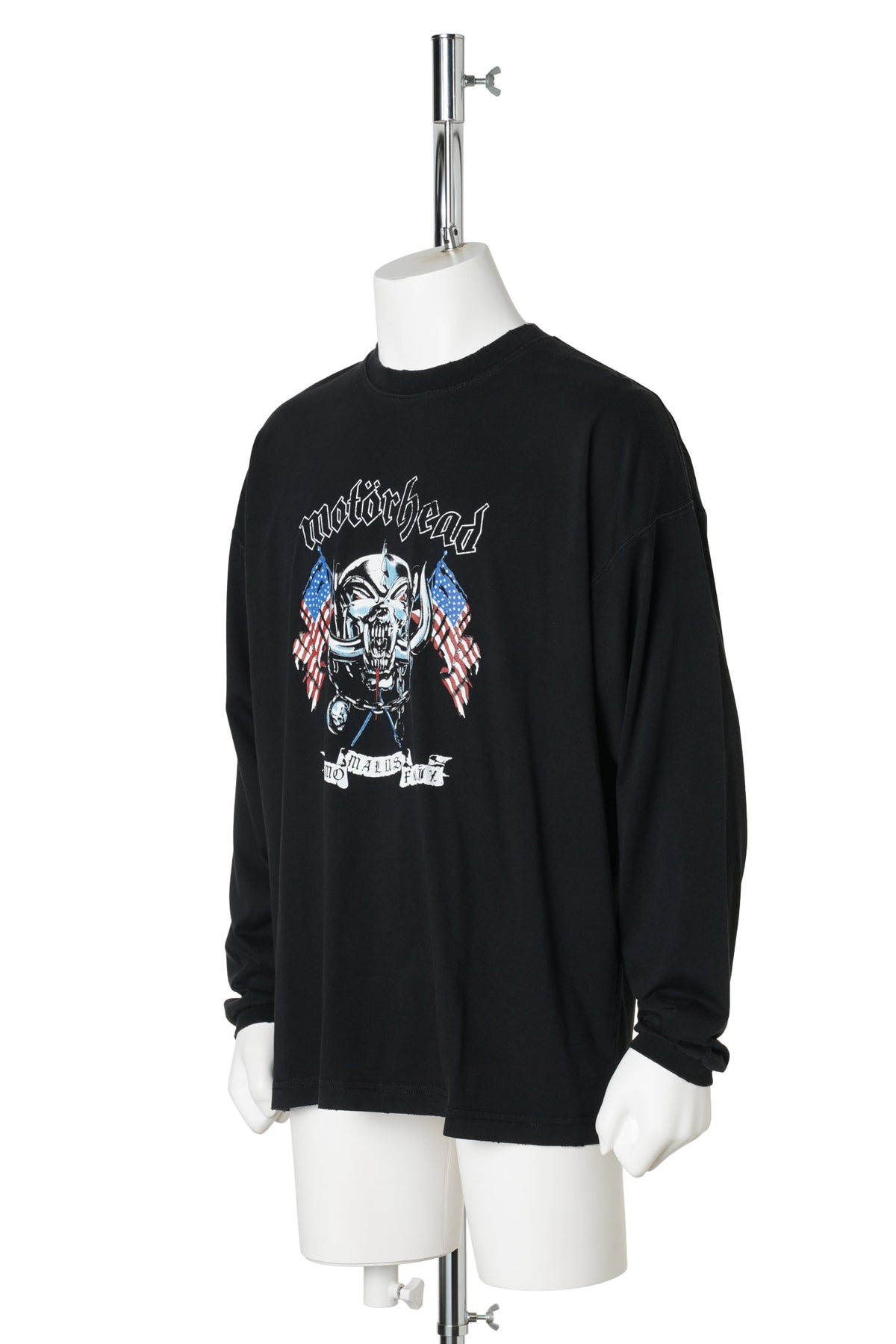VETEMENTSXMOTORHEA D FLAG LONGSLEEVE / WASHED BLACK