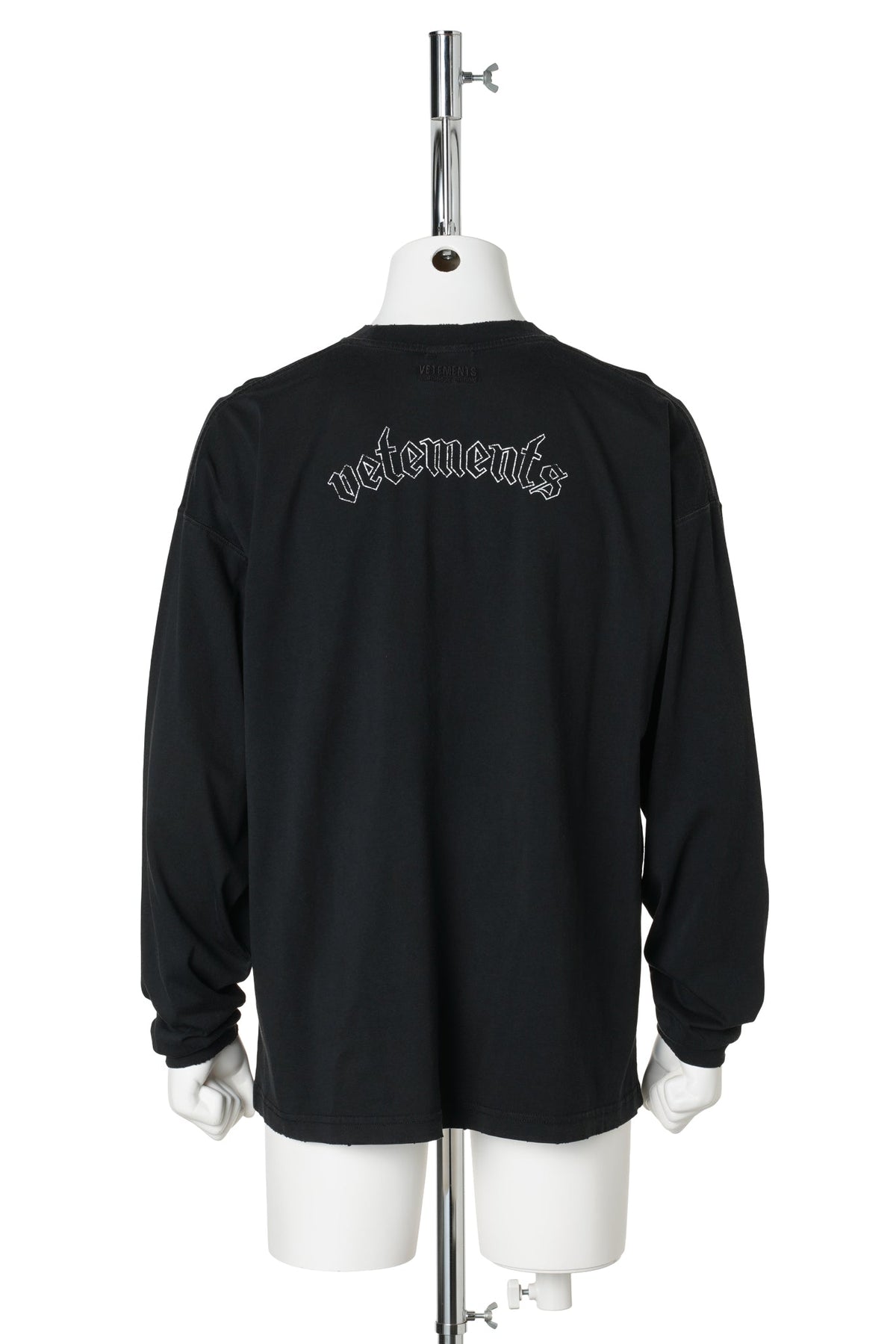 VETEMENTSXMOTORHEA D FLAG LONGSLEEVE / WASHED BLACK