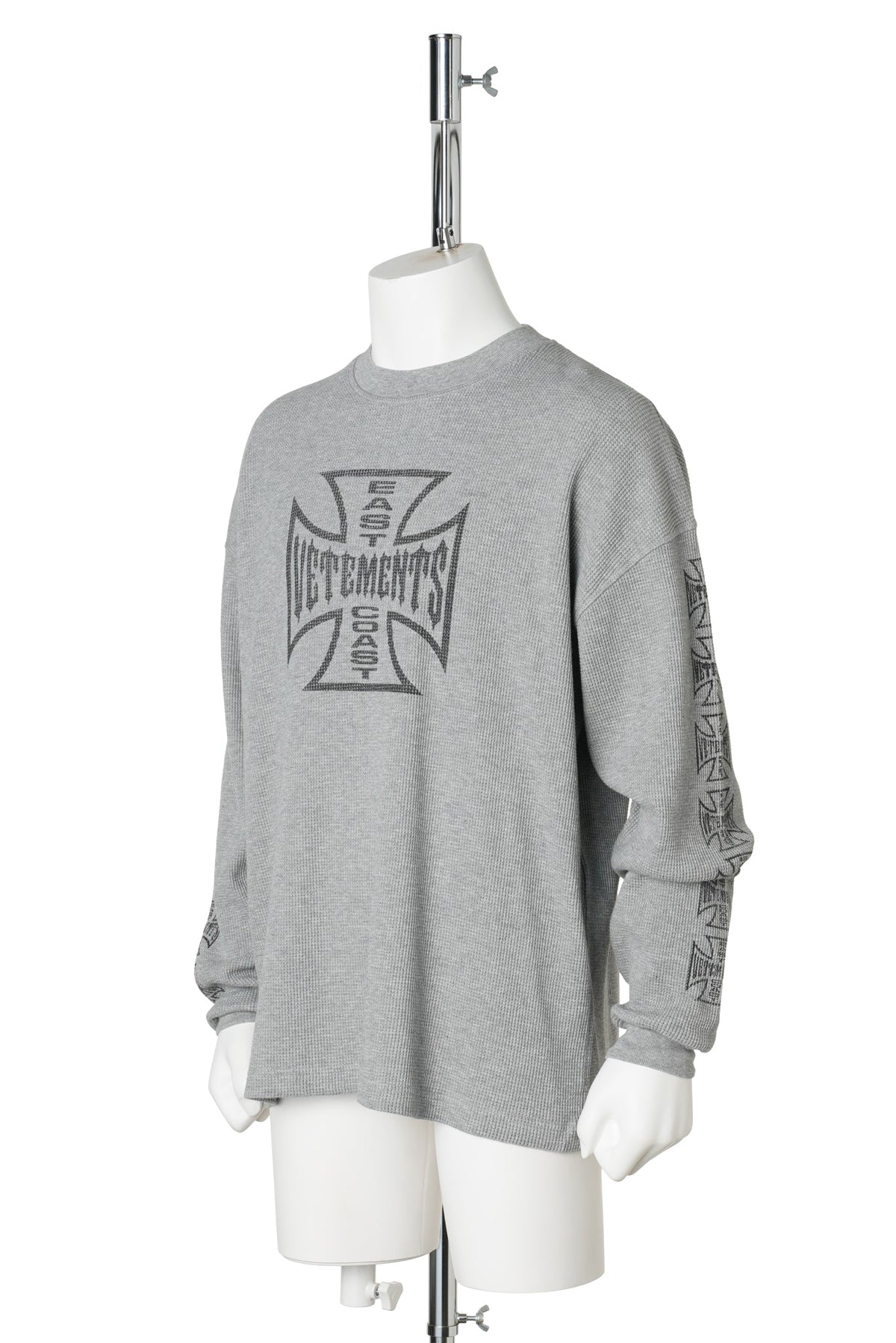 BIG BIKER CROSS WAFFLE LONGSLEEVE / GREY