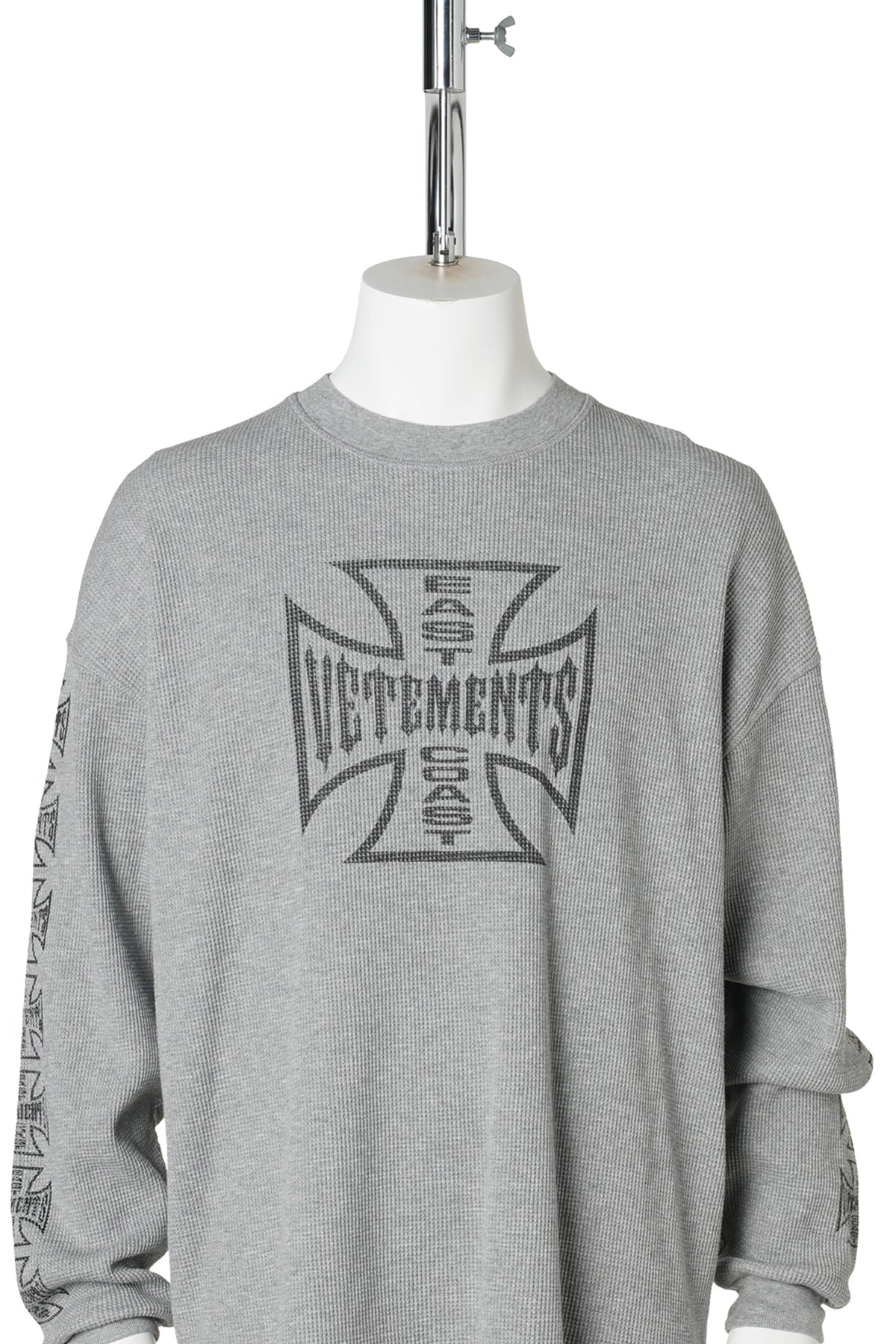 BIG BIKER CROSS WAFFLE LONGSLEEVE / GREY