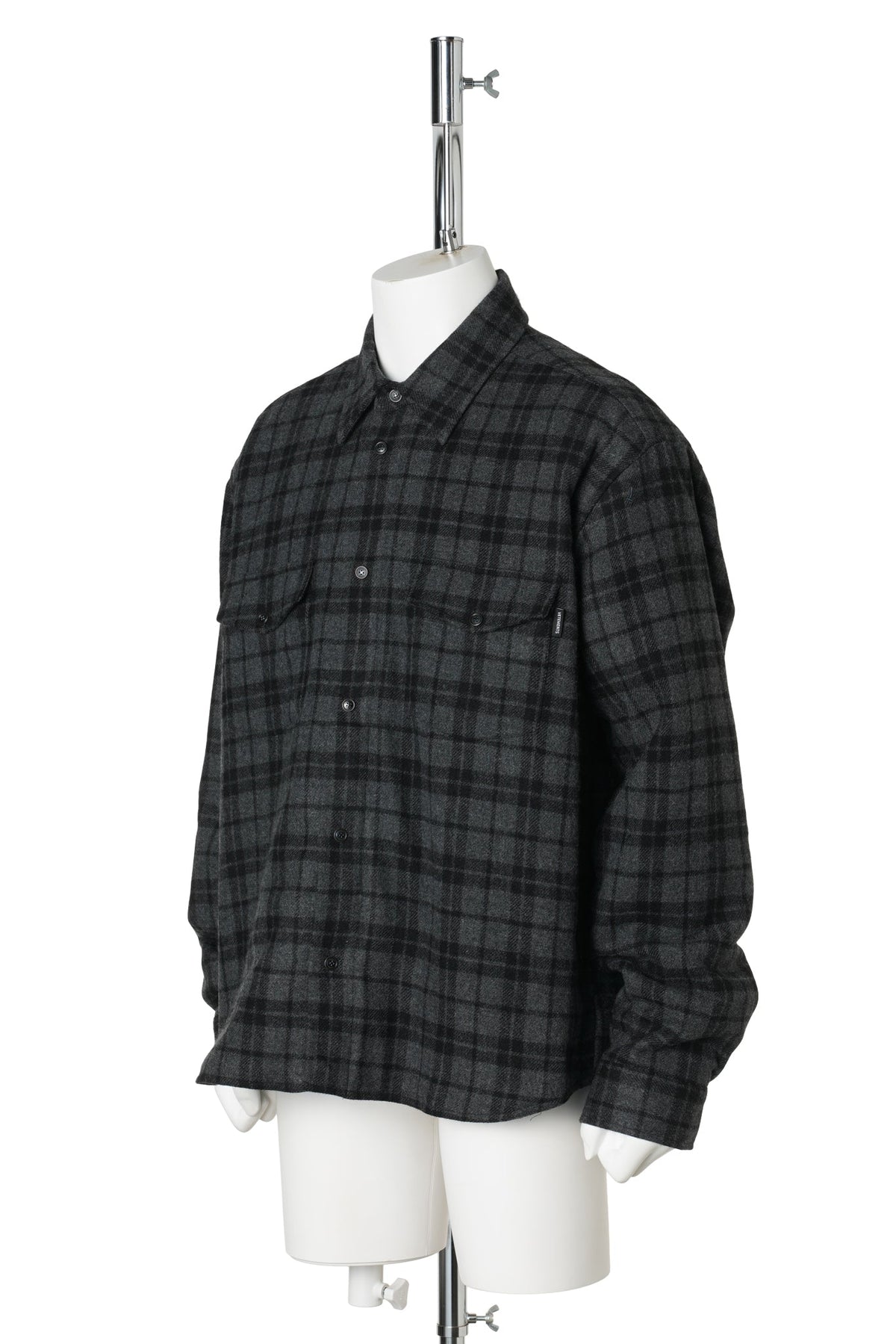 PADDED FLANNEL SHIRT / GREY CHECK