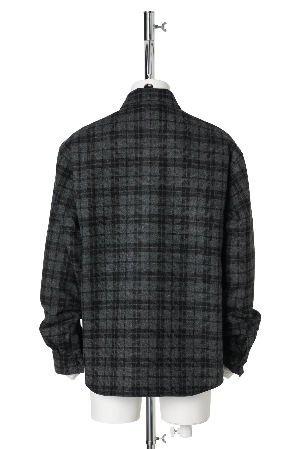 PADDED FLANNEL SHIRT / GREY CHECK