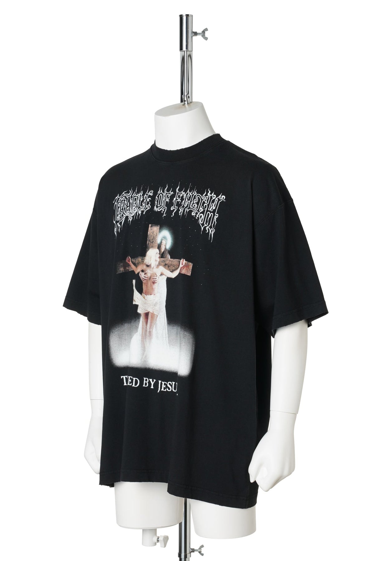 COF JESUS OVERSIZED T-SHIRT / WASHED BLACK