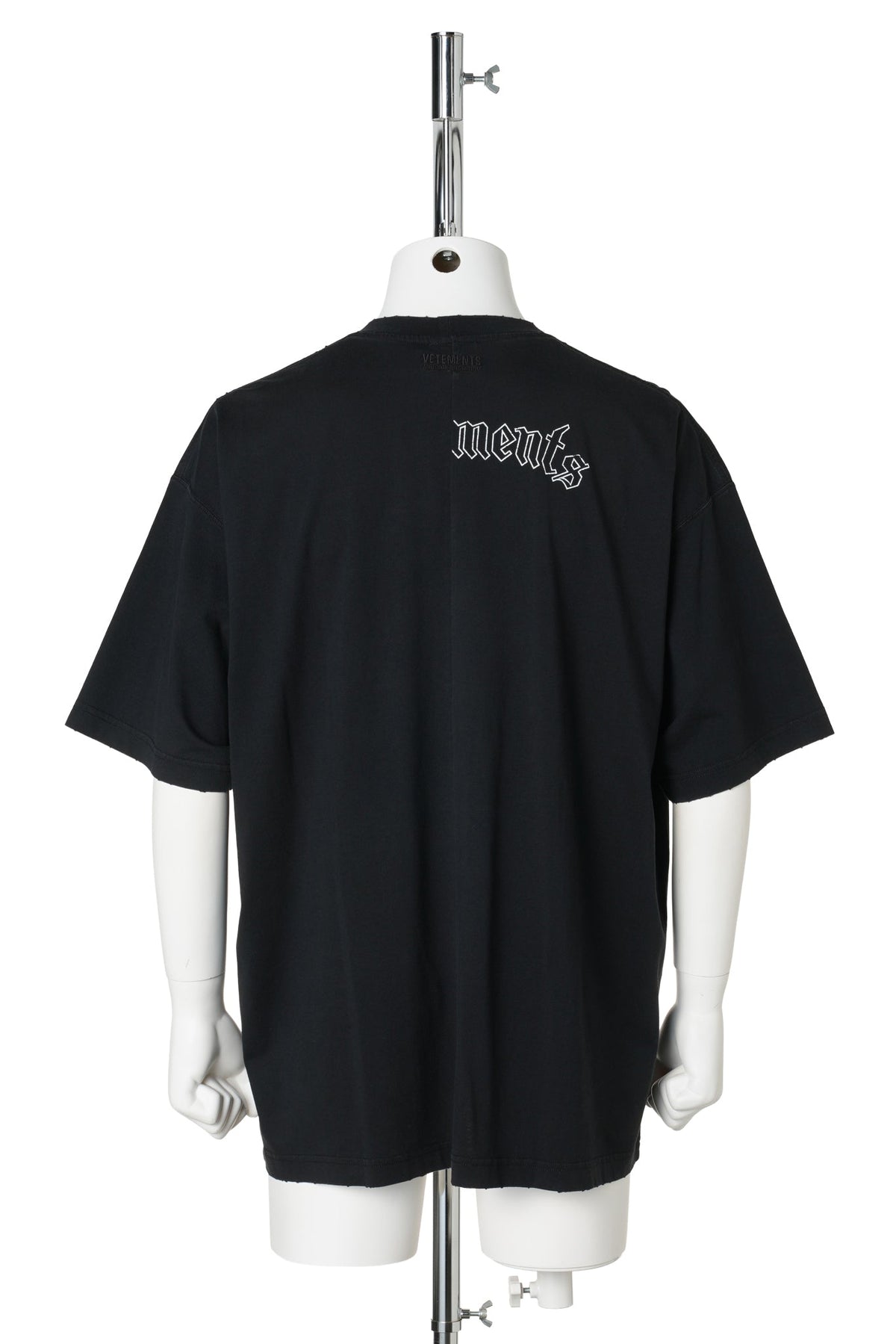 VETEMENTSXMOTORHEAD DOUBLE GRAPHIC CUT-UP T-SHIRT / WASHED BLACK