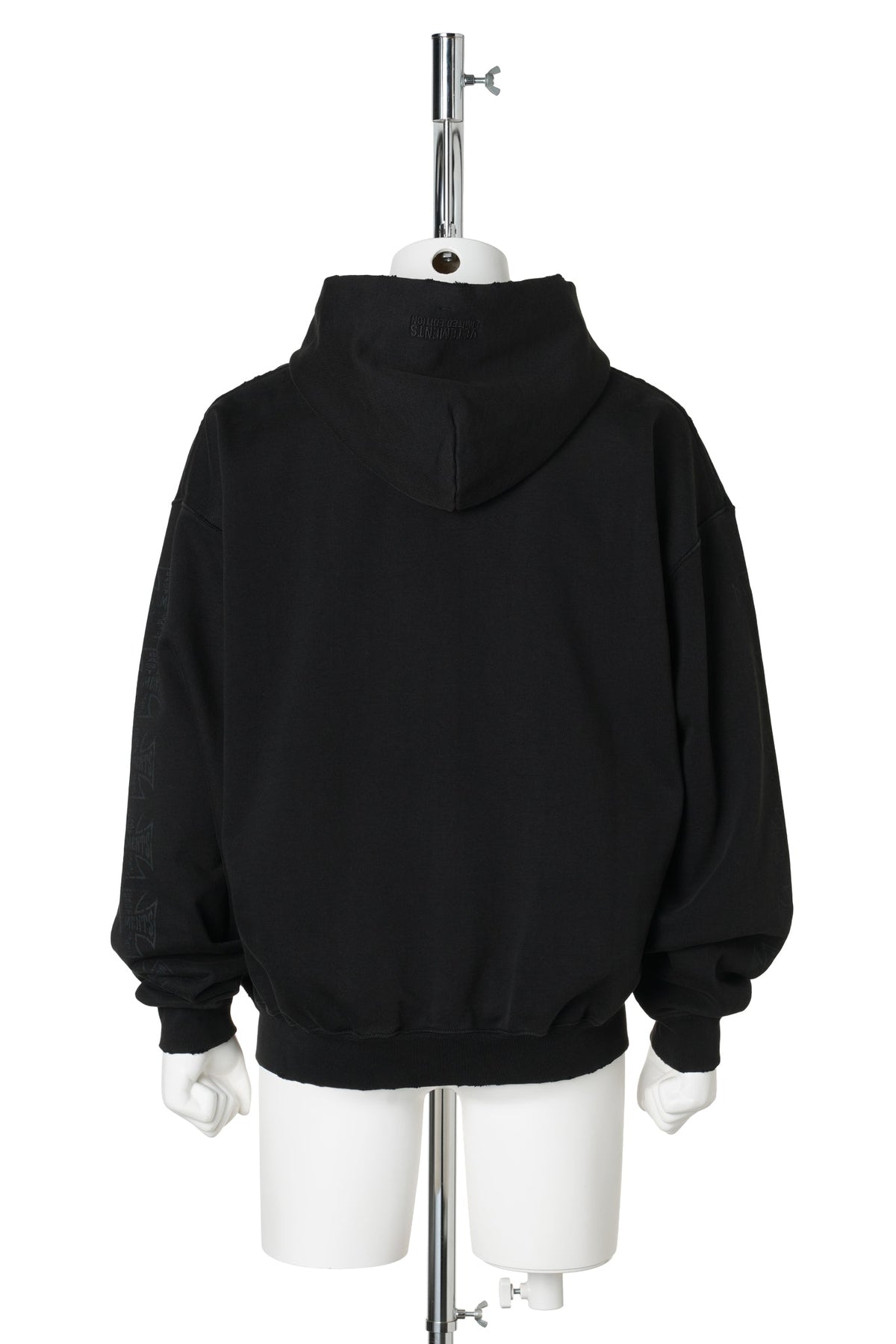 BIG BIKER CROSS ZIP-UP HOODIE / VINTAGE BLACK