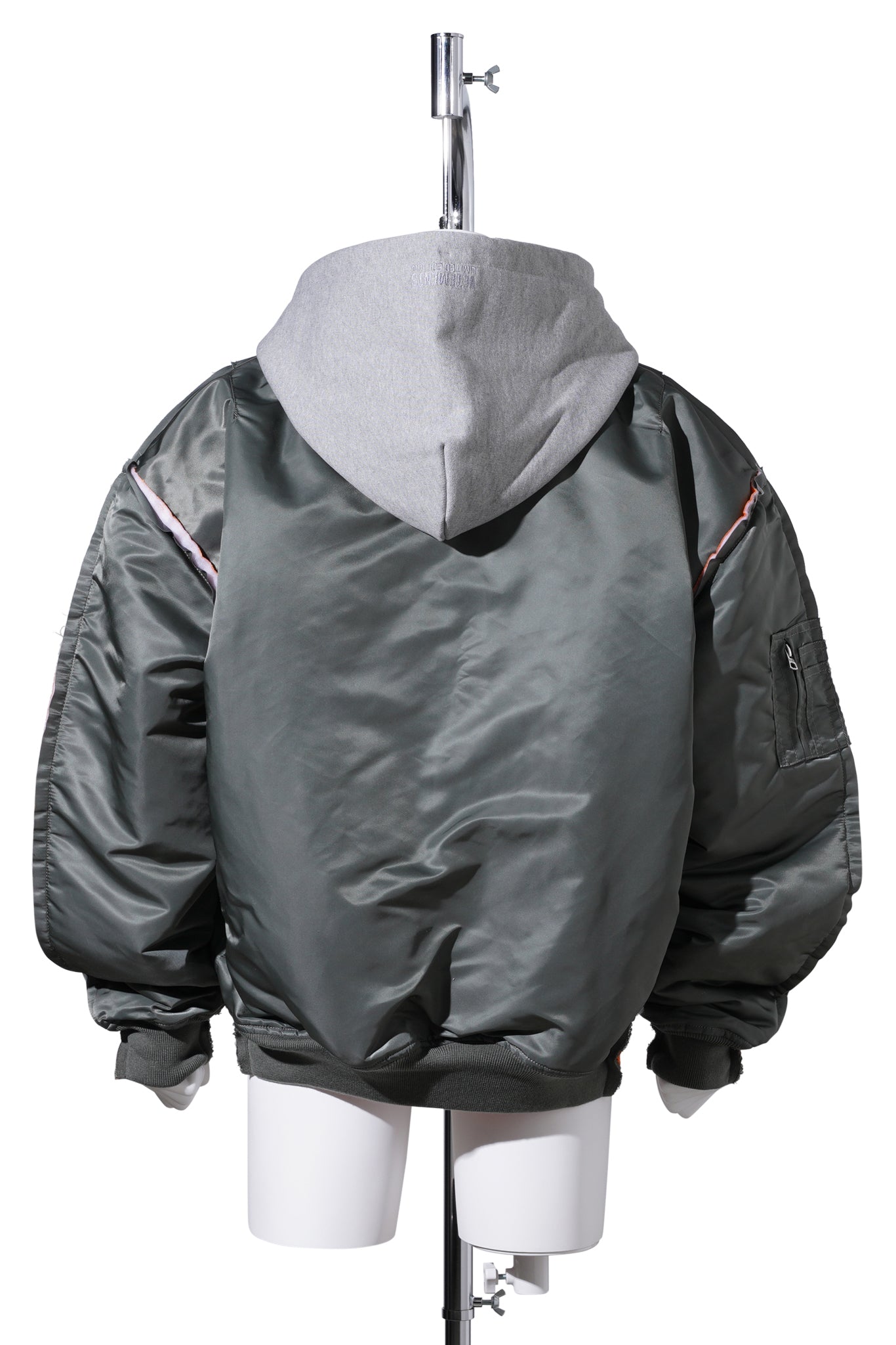 BOMBER WITH ATTACHED HOOD / GREEN