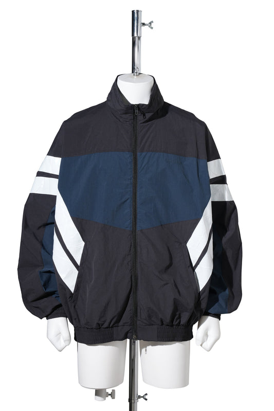 TAPED TRACKSUIT JACKET / BLACK/BLUE
